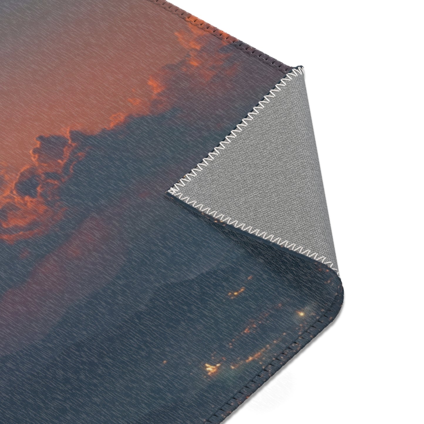 Celestial Fire Comet Area Rugs – Twilight Skyfall Dreamscape