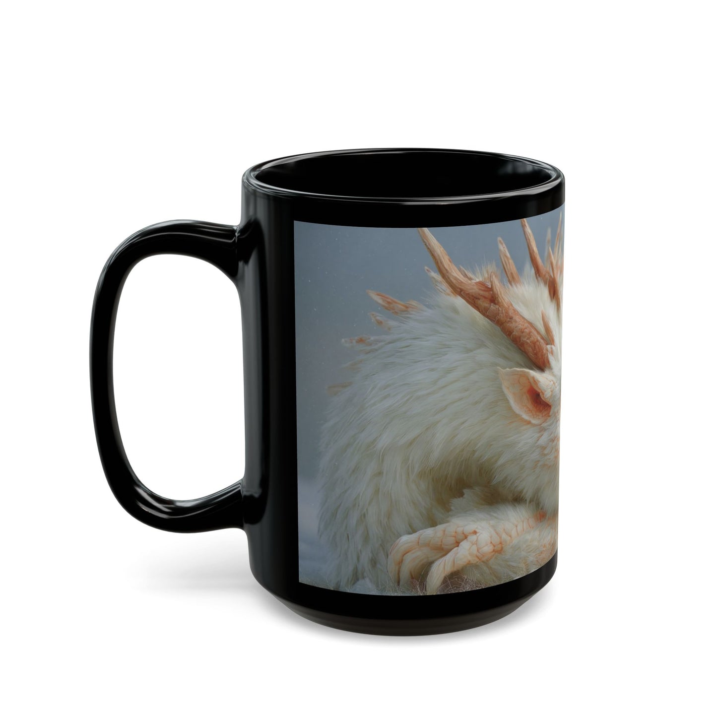 Child and White Dragon Mug – Snowbound Sanctuary Dreamscape
