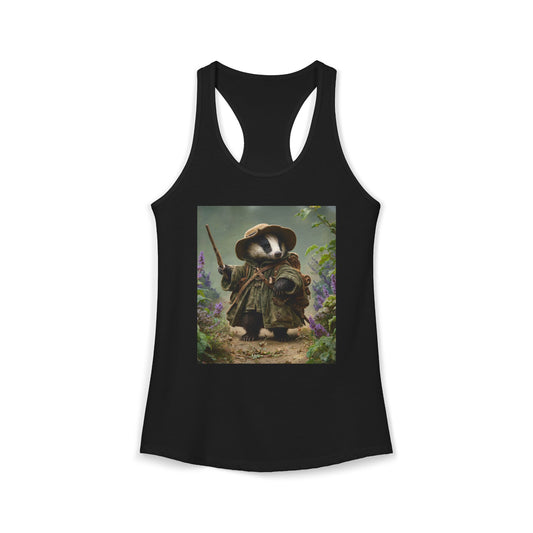 Brave Badger Scout Women's Ideal Racerback Tank – Mossy Path Guardian