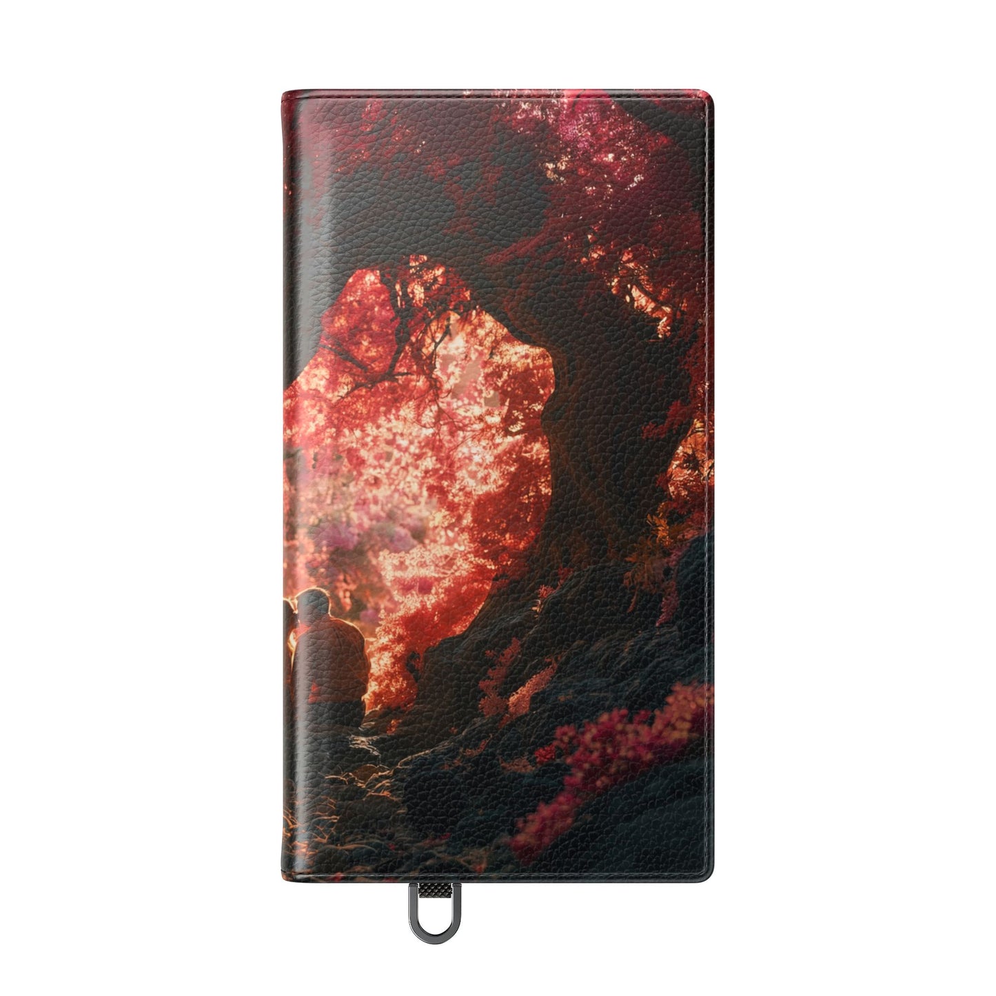 Crimson Arch Flip Cases – Heart-Shaped Canopy Romance