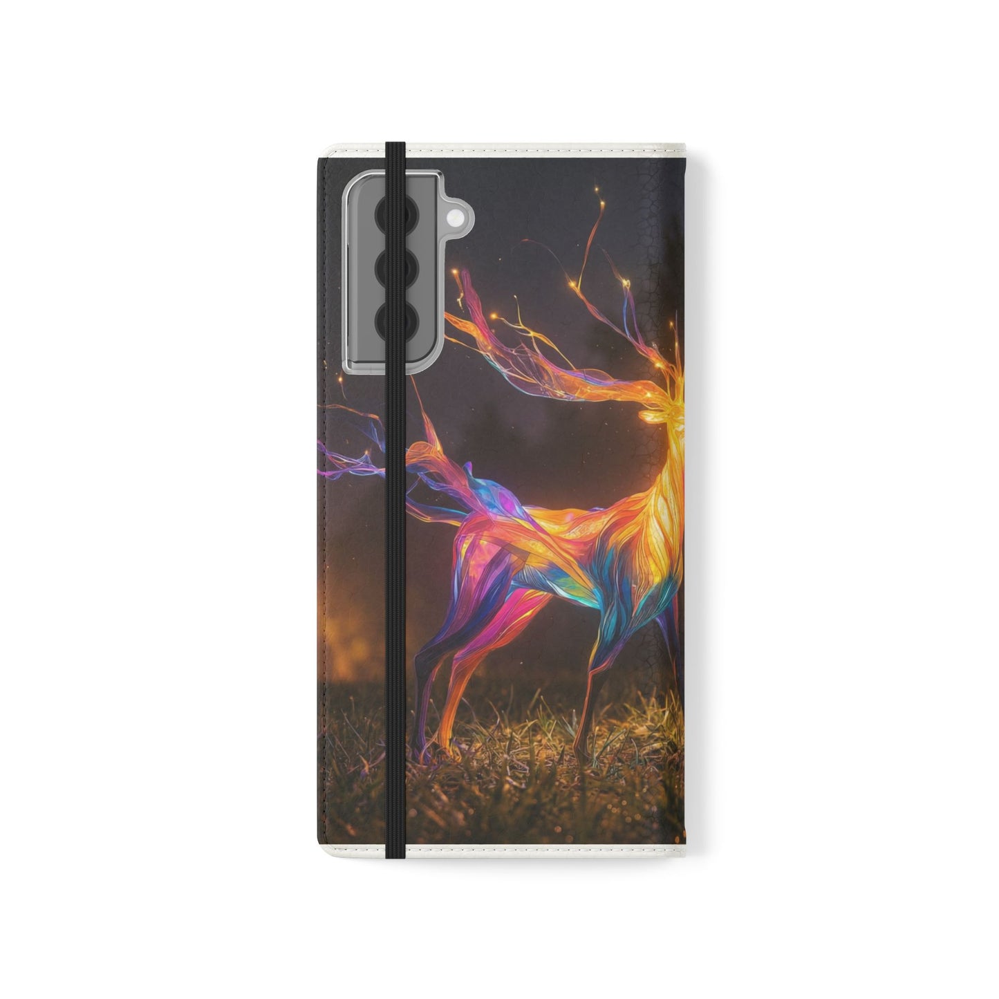 Ethereal Deer Flip Cases – Luminous Spirit Portrait