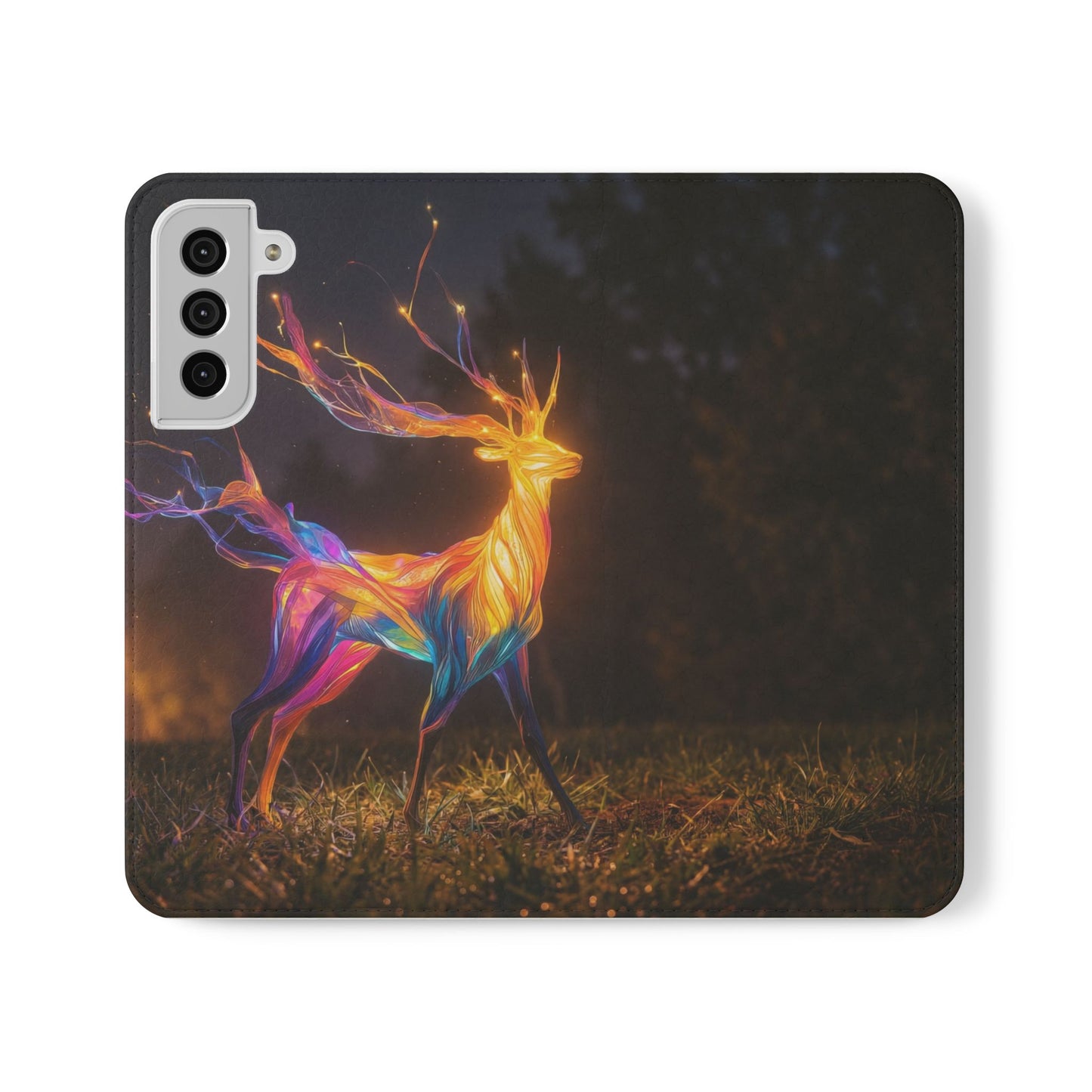Ethereal Deer Flip Cases – Luminous Spirit Portrait