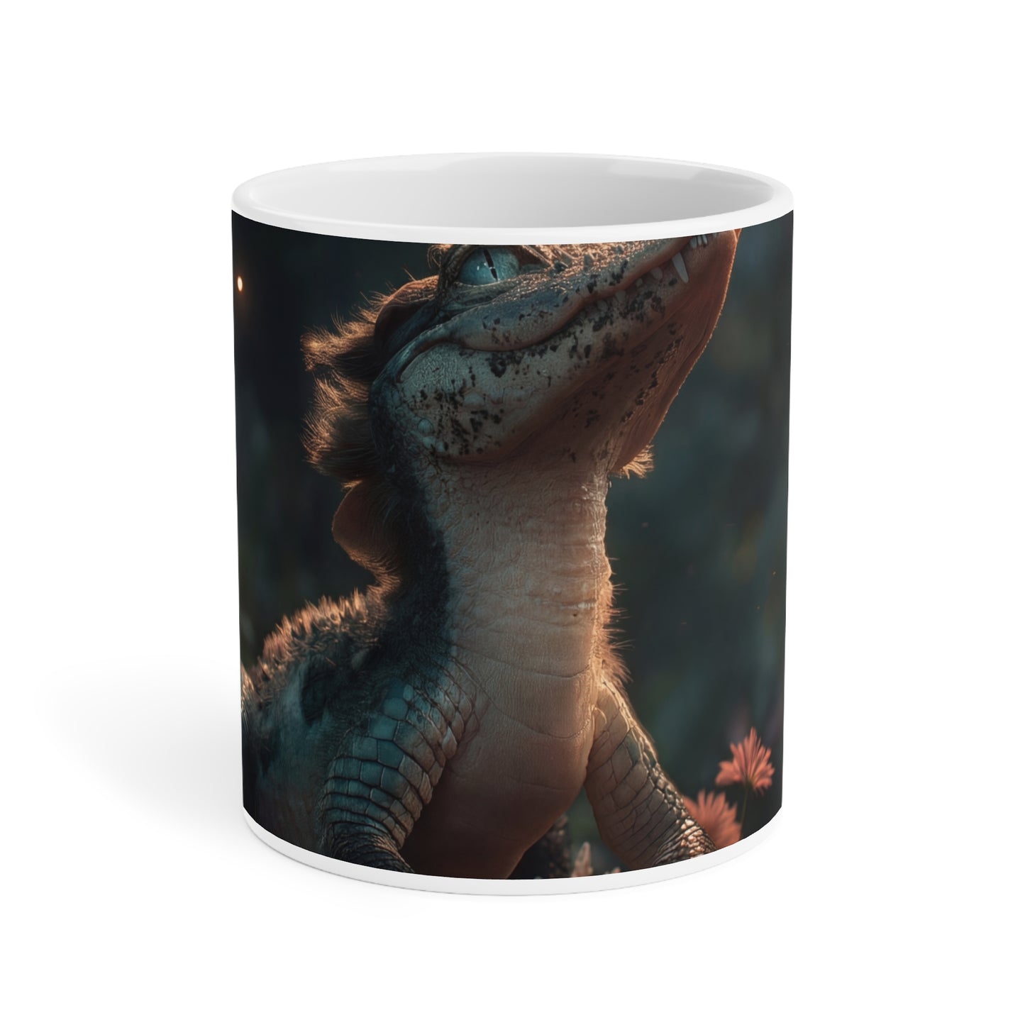 Gentle Crocodile & Butterfly Ceramic Mugs (11oz\15oz\20oz) – Twilight Garden Whispers