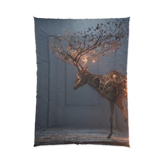 Clockwork Stag Comforter – Luminescent Forest Guardian