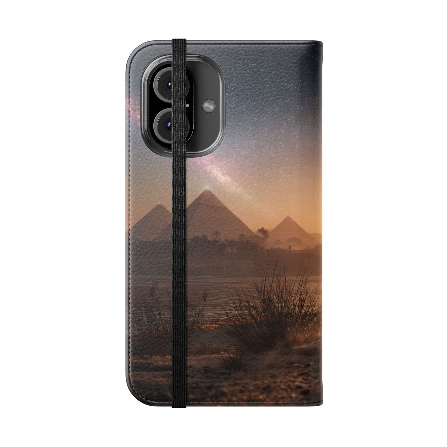 Pharaoh Cats Flip Cases – Starry Nile Guardians on the Bank