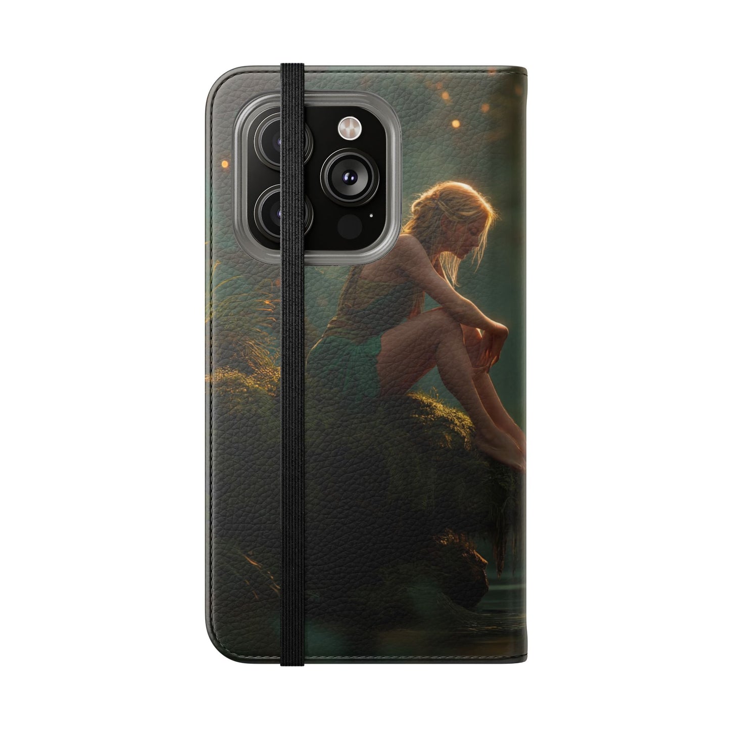 Mossy Bank Fairy Flip Cases – Golden Hour Sentinel Portrait