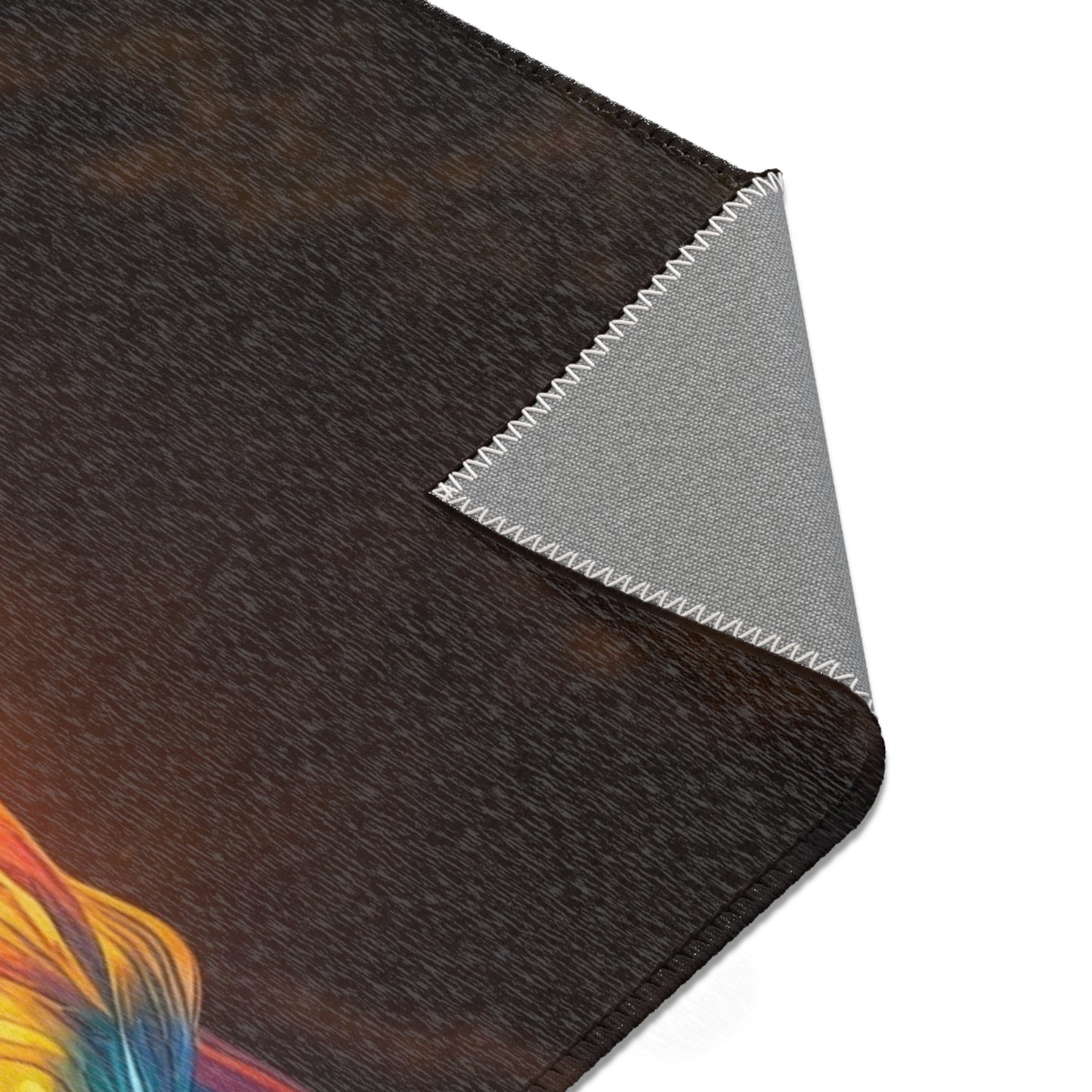 Chromatic Stag Area Rug – Luminous Forest Glade at Dusk