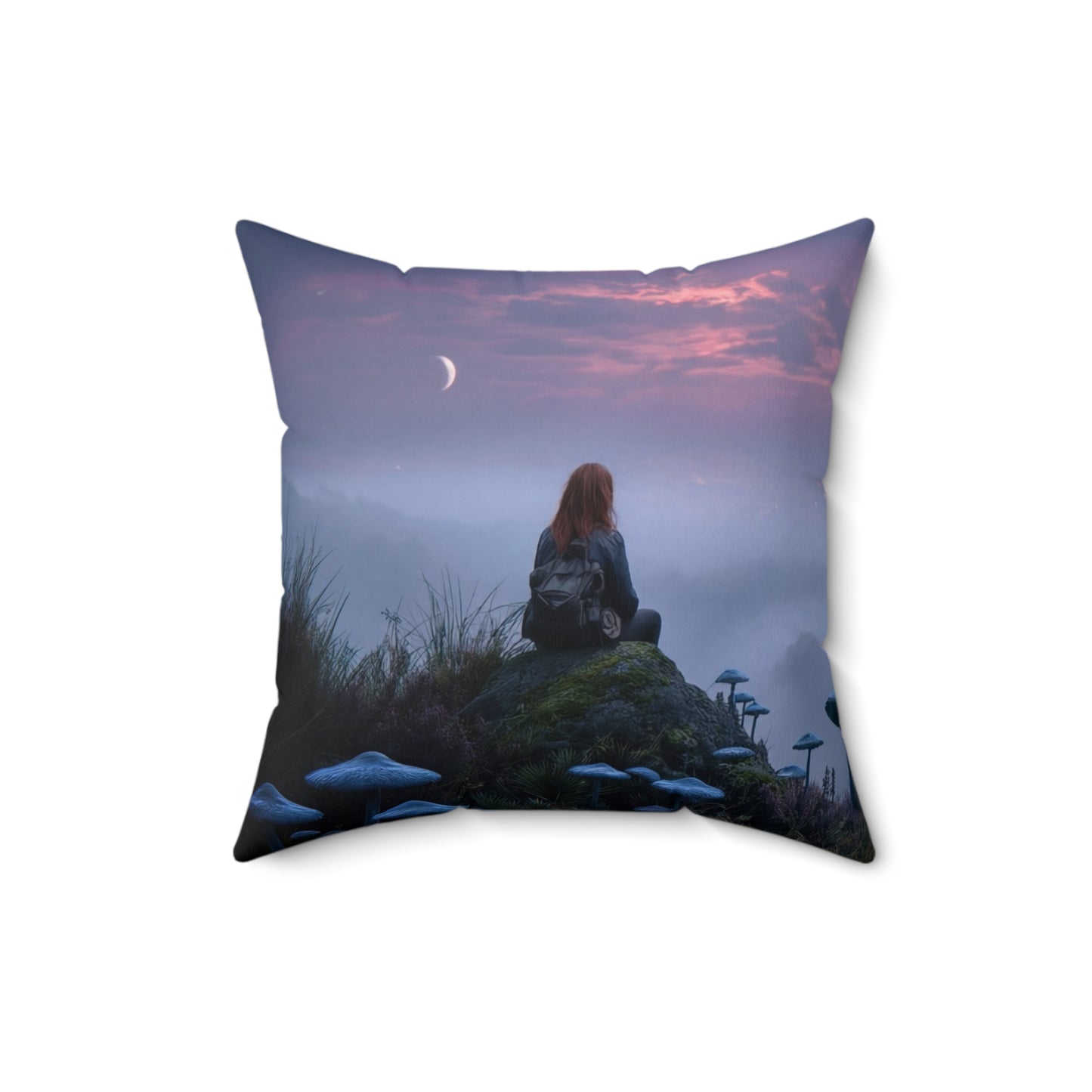 Moonlit Sentinel Pillow – Dreamer’s Twilight Vista