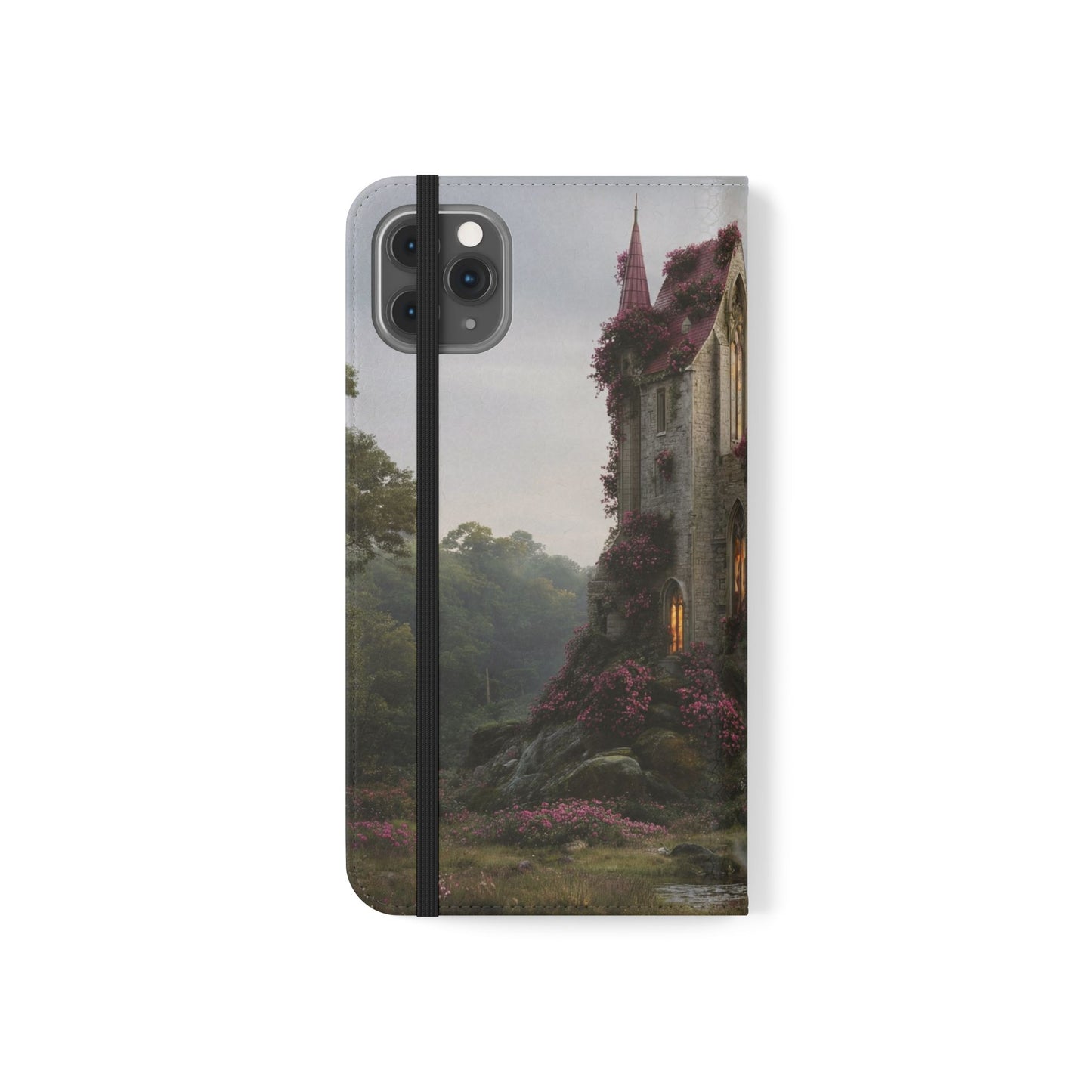 Blossom Spire Flip Cases – Pink Ivy Gothic Castle Cover