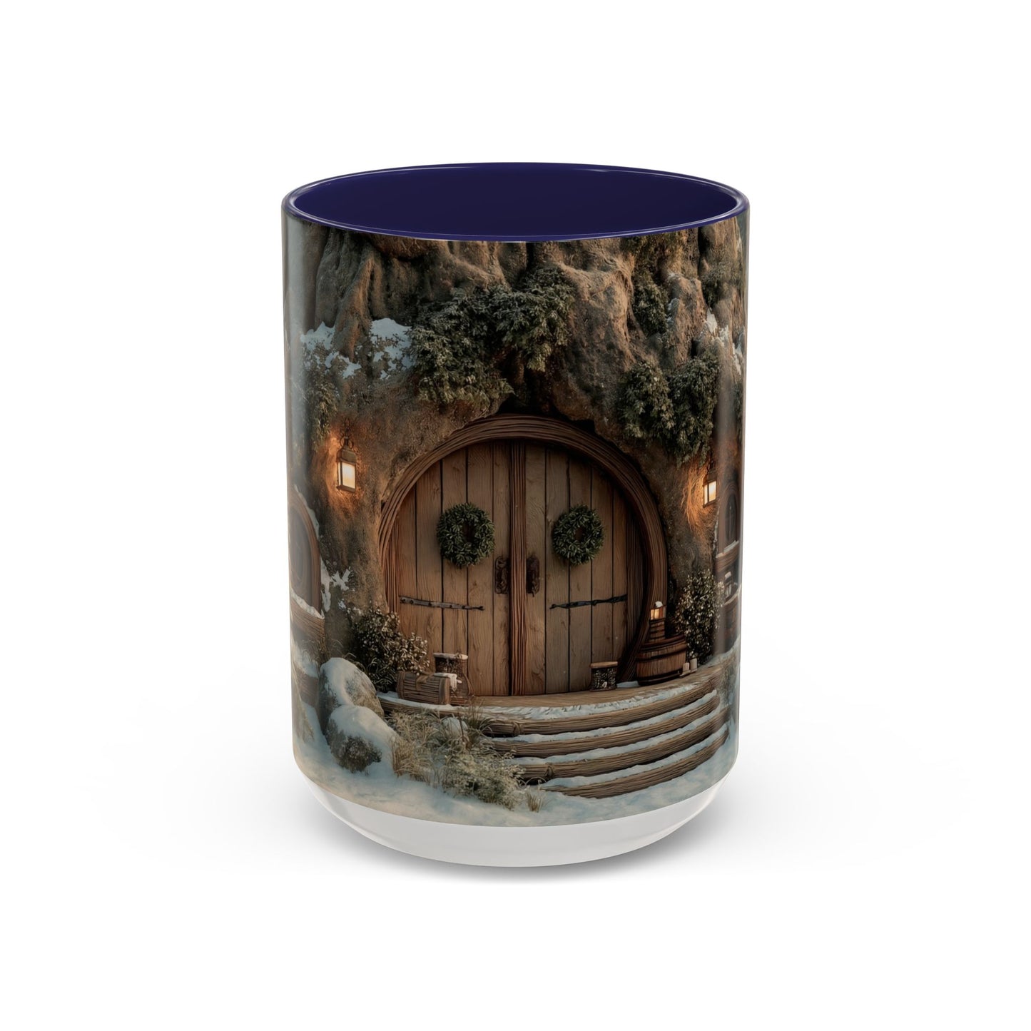 Winter Treehouse Doorway Mug – Snow-Kissed Forest Hearth