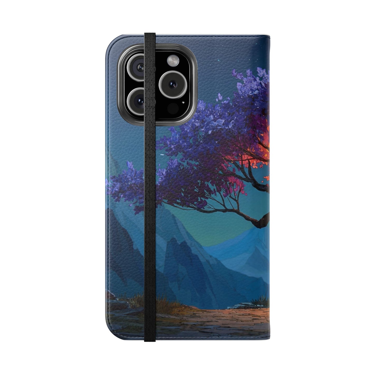 Violet Flame Tree Flip Cases – Twilight Mountain Glow Case