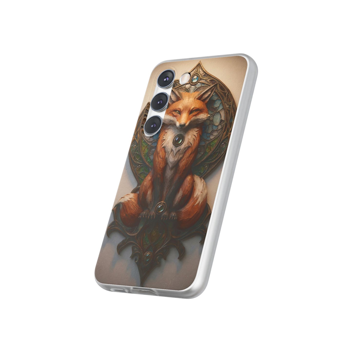 Fox Sentinel Flexi Cases – Amber Glow Through Stained Glass