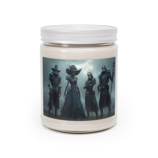 Four Graces of the Veil Scented Soy Candles with White Lid, 9oz – Misty Gothic Elegance