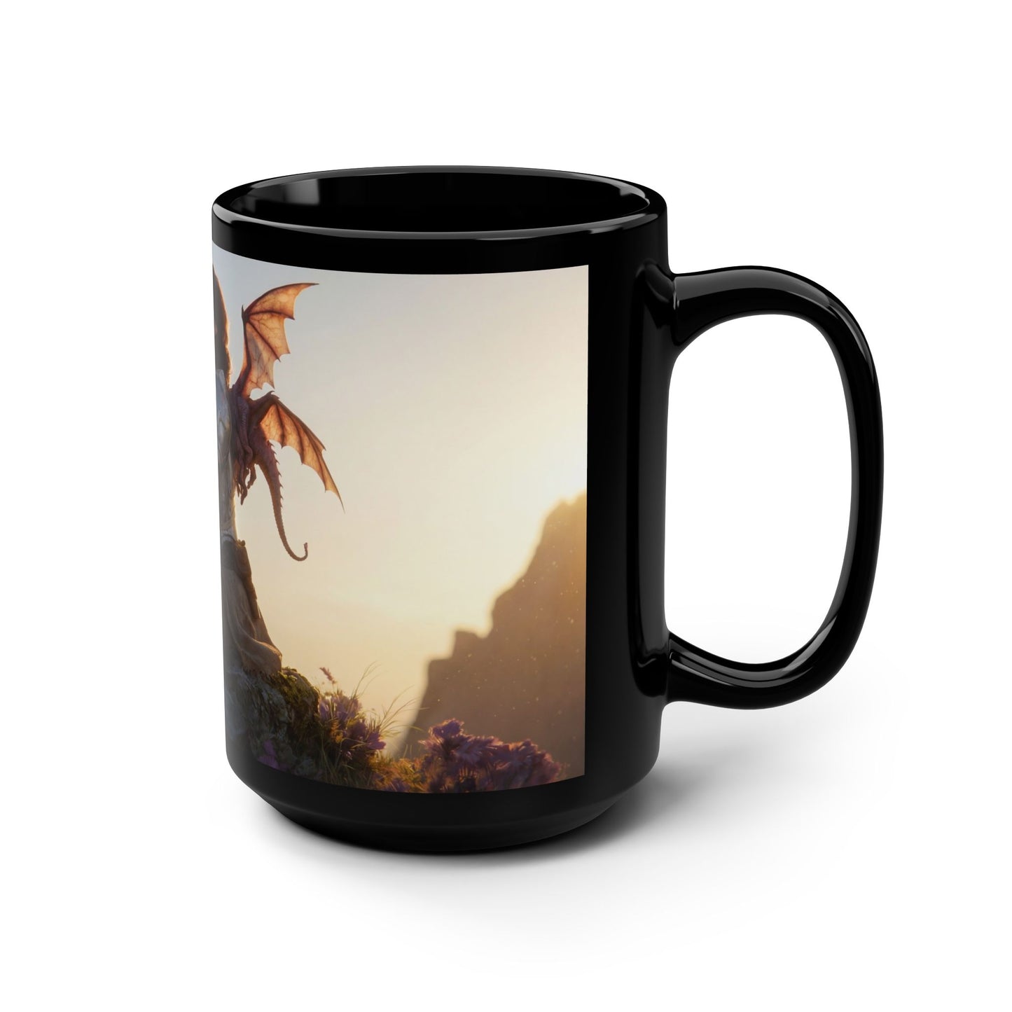 Dragon Knight Mug, 15oz – Twilight Sentinel with Tiny Drake