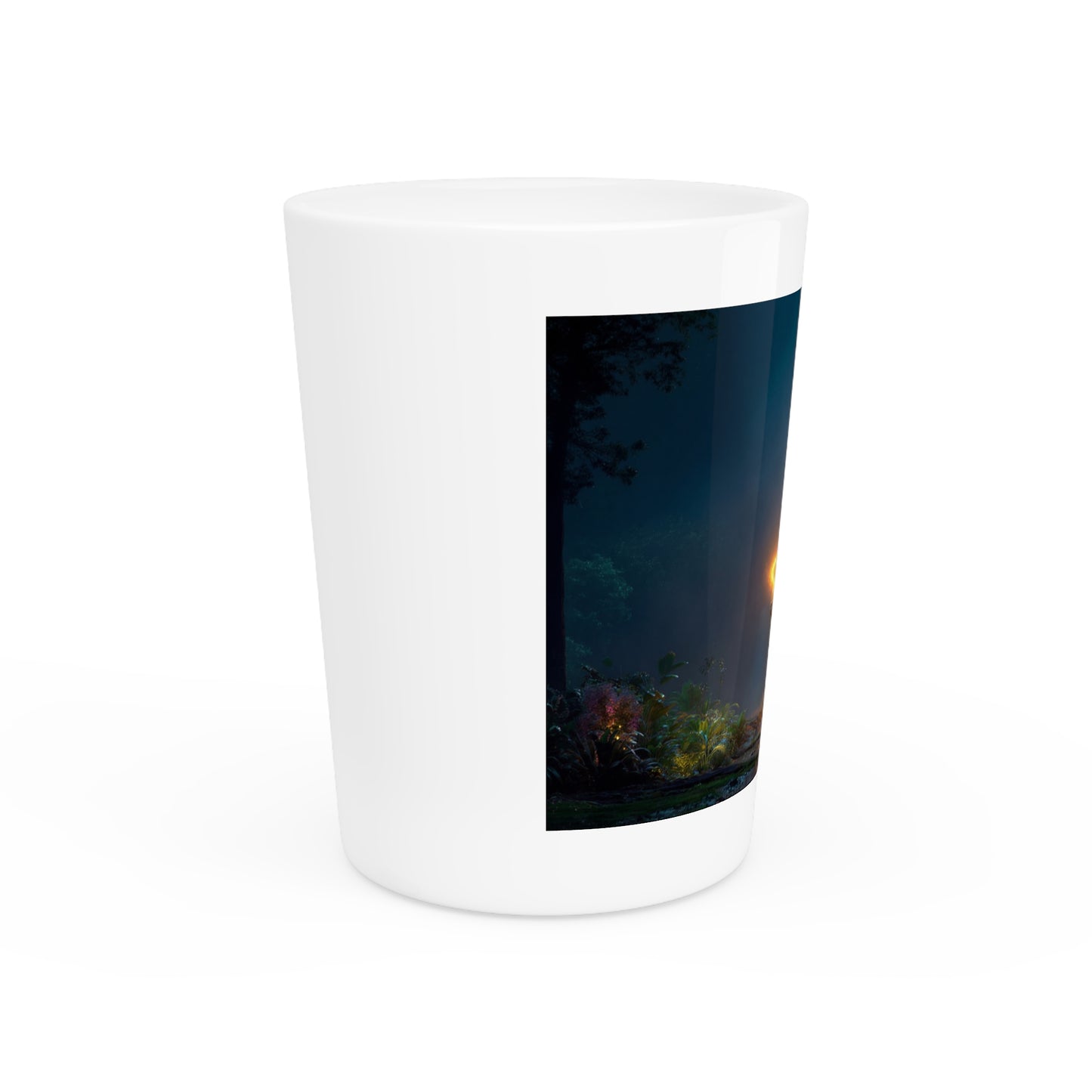 Floating Temple Ruins Shot Glass – Luminous Jungle Gateway