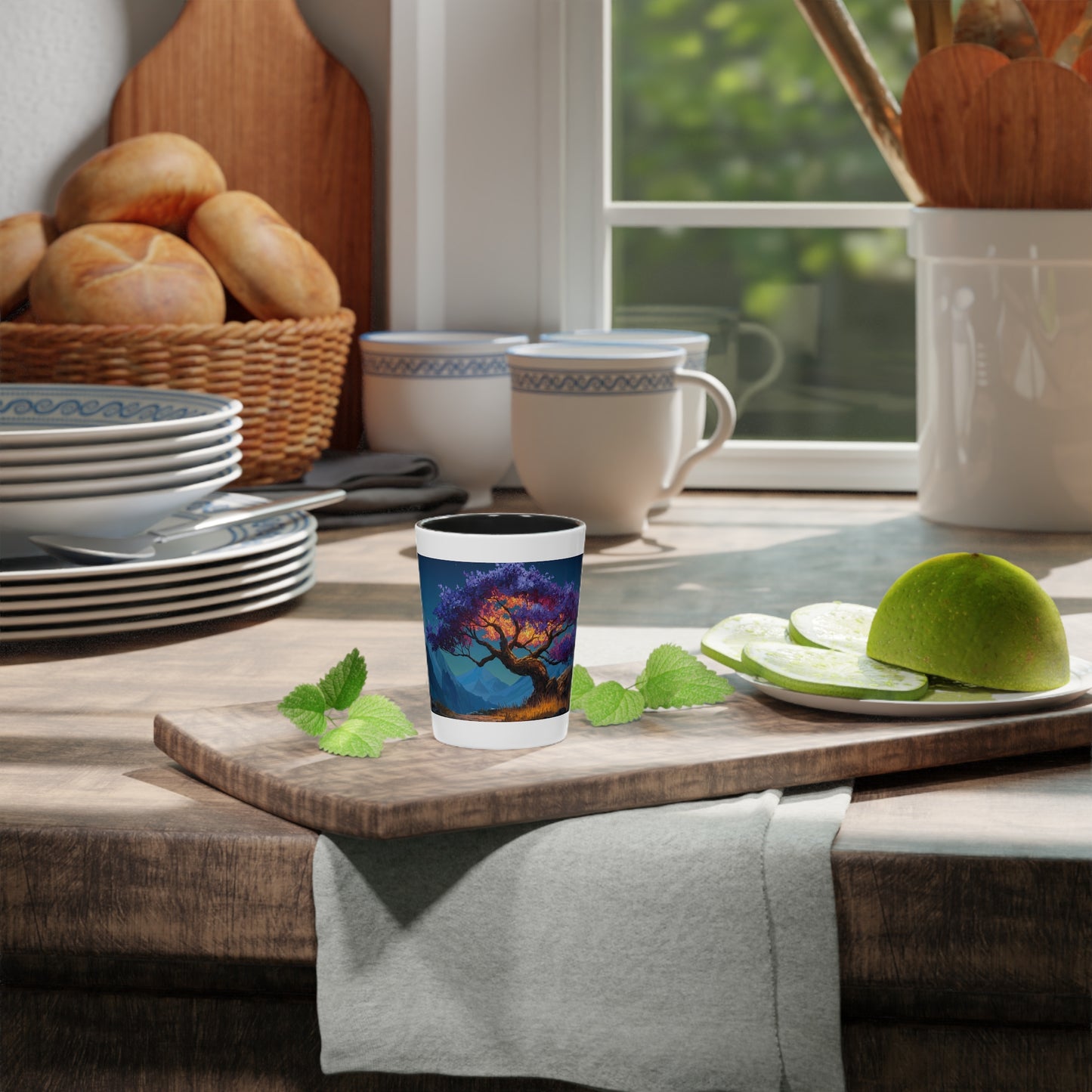 Celestial Tree Shot Glass – Twilight Bloom Dreamscape