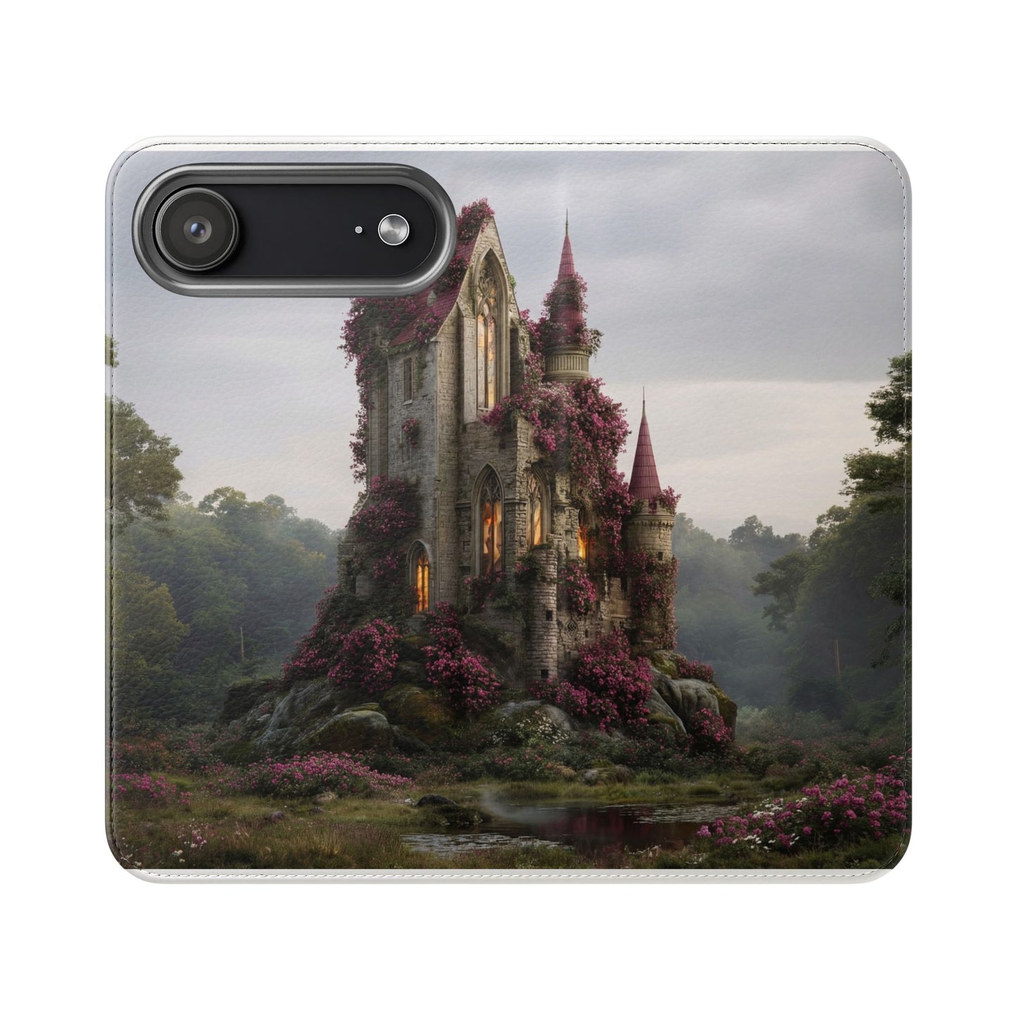 Blossom Spire Flip Cases – Pink Ivy Gothic Castle Cover