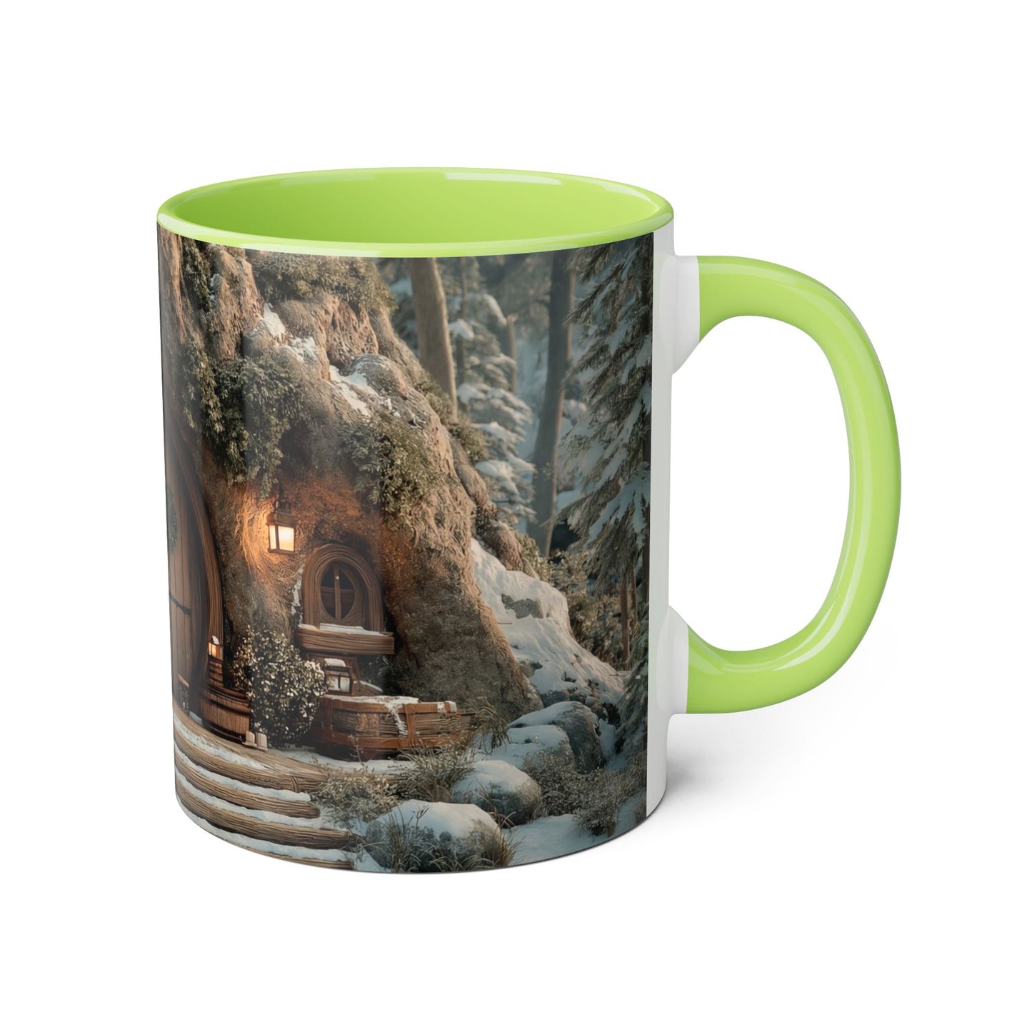 Hobbit Hill Accent Mugs, 11oz – Snow-Kissed Stone Doorway