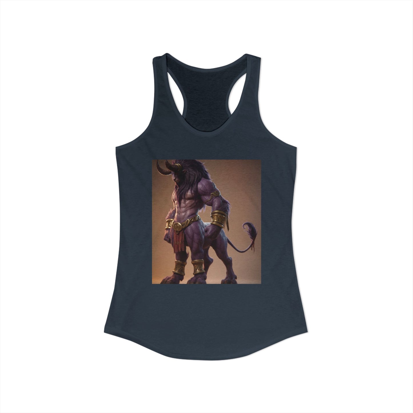 Horned Titan Women's Ideal Racerback Tank – Violet Guardian Sentinel