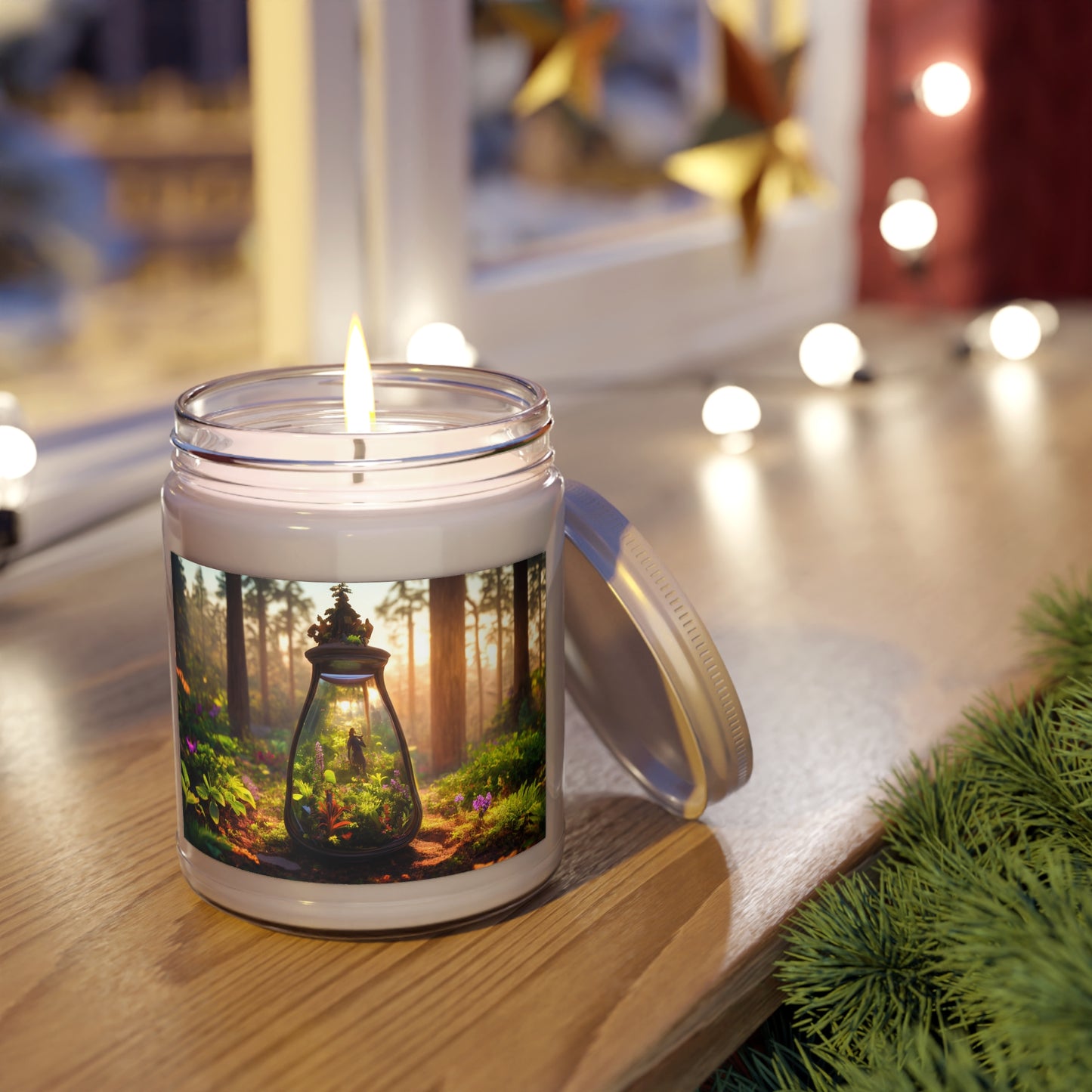 Forest Lantern Terrarium Candle – Sunlit Wilderness Sanctuary