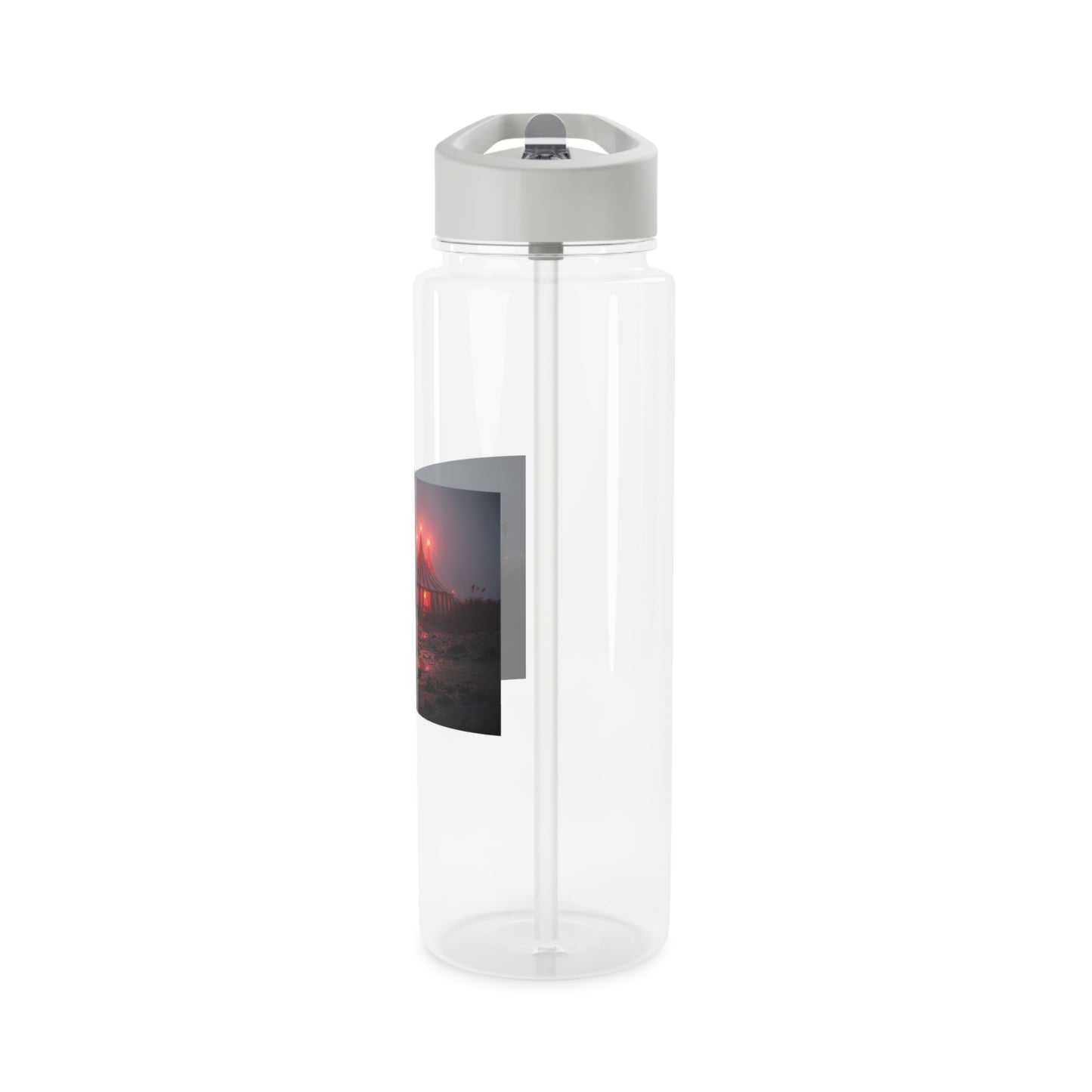 Crimson Circus Tent Tritan Water Bottle – Red-Striped Midnite Show