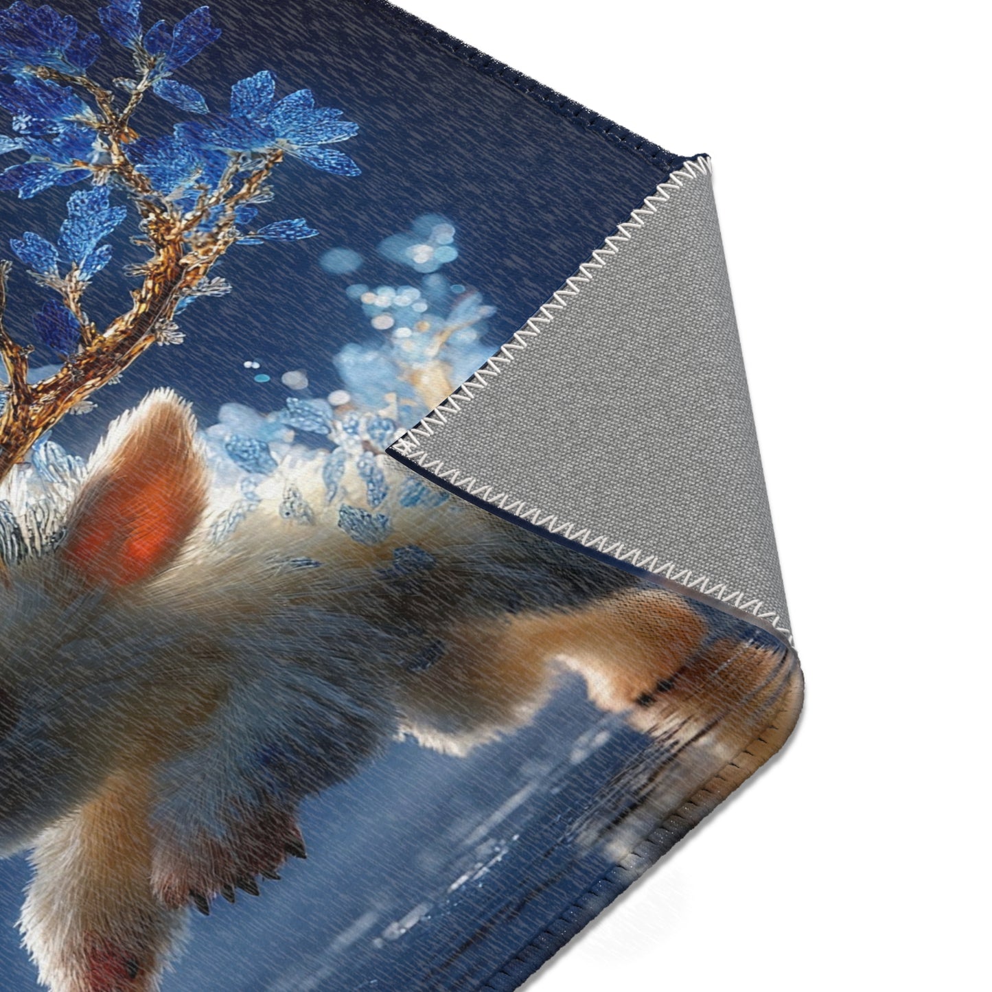 Frostborne Bunny Area Rugs – Whimsical Ice Crown Dreamscape