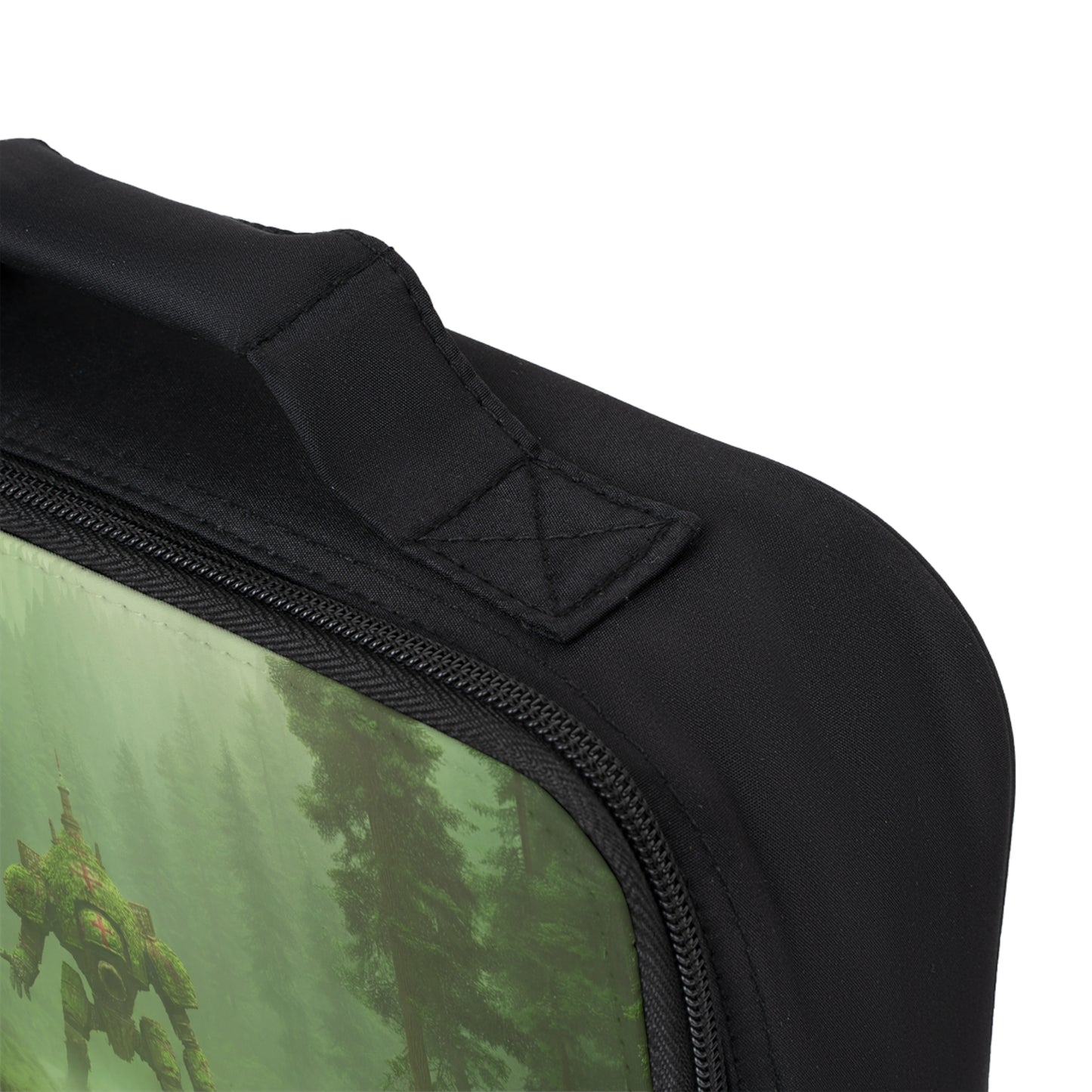 Moss-Covered War Machine Lunch Bag – Forested Battlefield Encounter