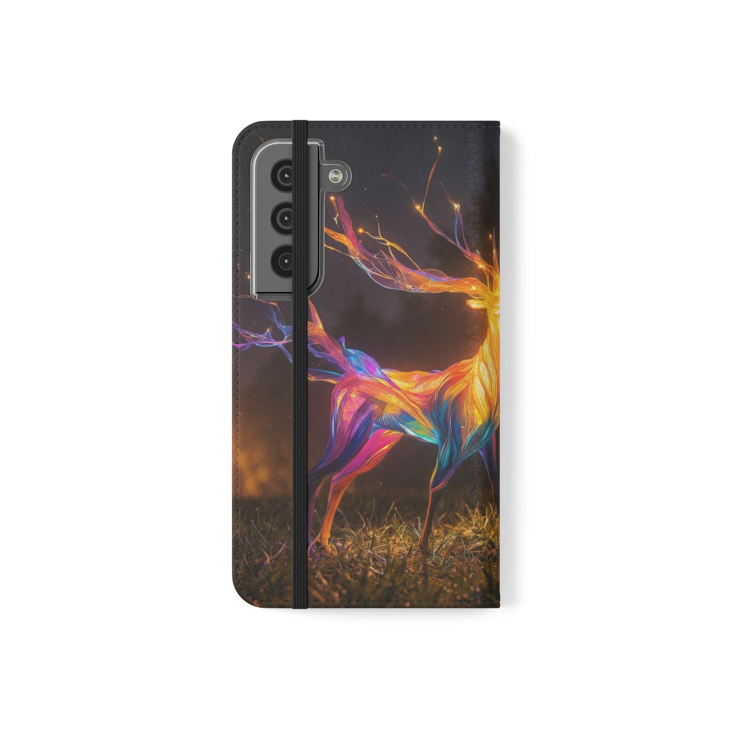 Ethereal Deer Flip Cases – Luminous Spirit Portrait