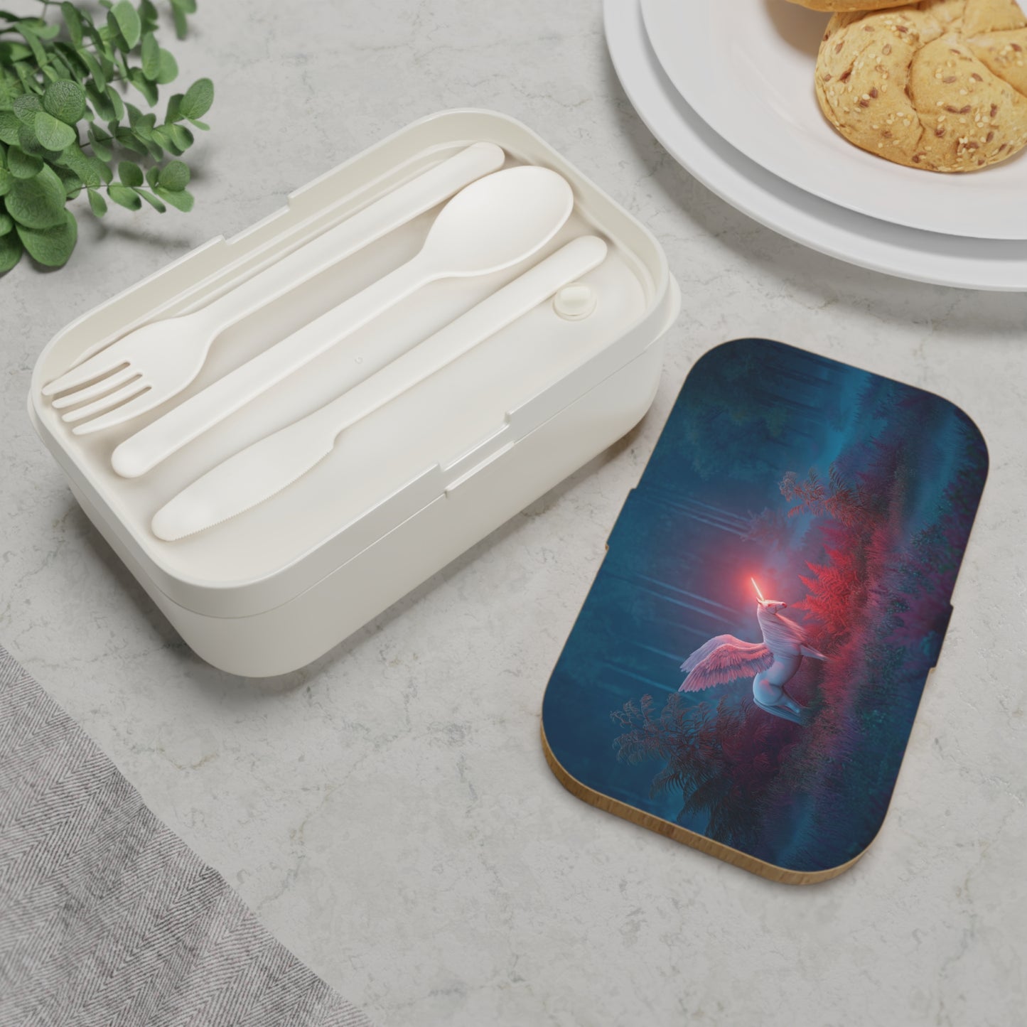 Celestial Unicorn Bento Lunch Box – Twilight Forest Guardian