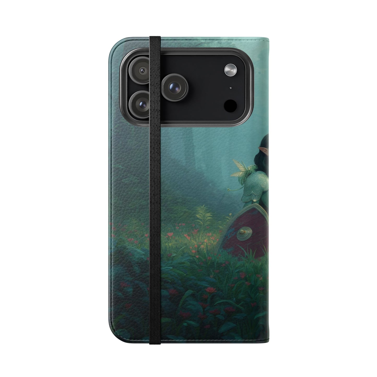 Woodland Sentinel Flip Cases – Green Knight in Misty Grove