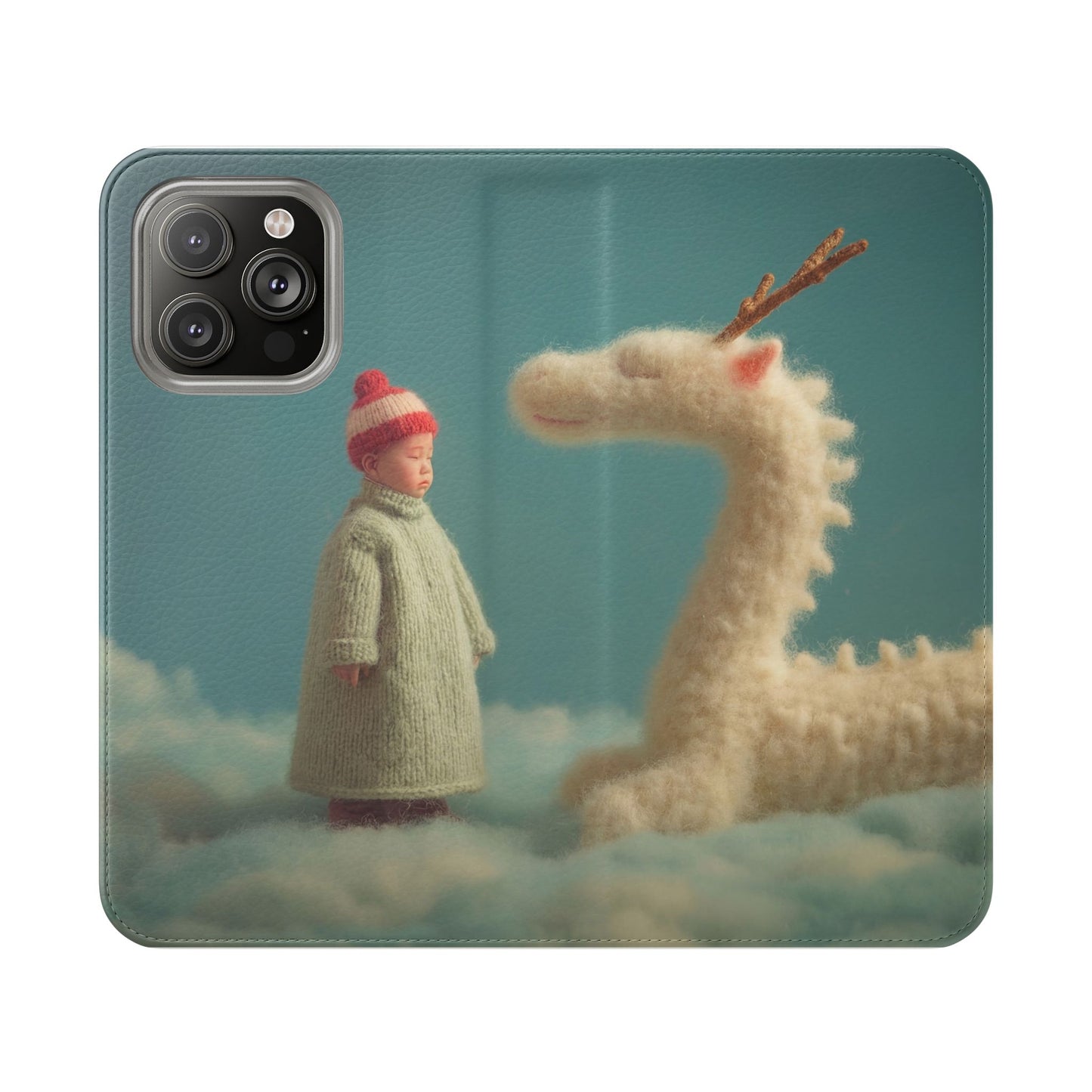 Woolly Dragon & Child Flip Cases – Cloudside Guardians