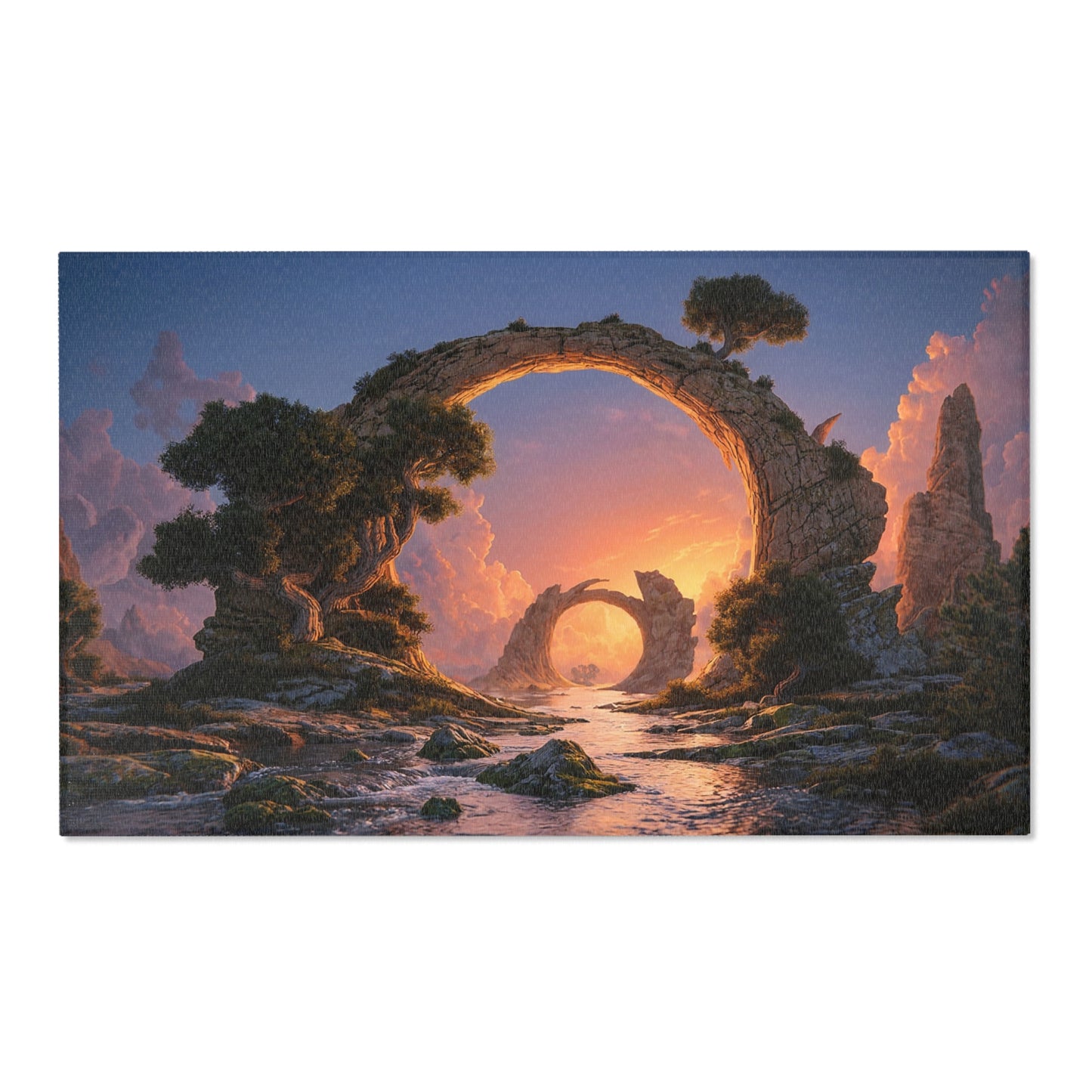 Stone Archway Sunset Rug – Whispering Canyons at Dusk
