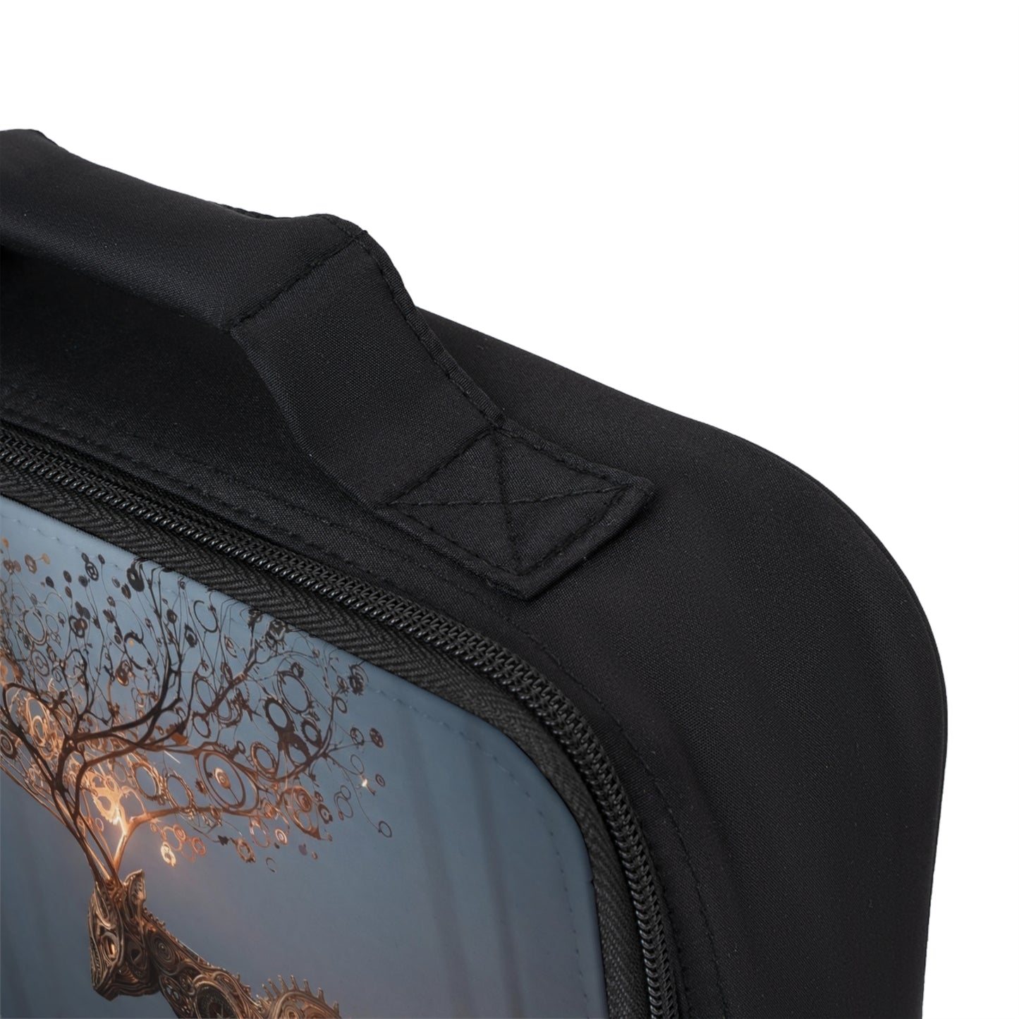 Steampunk Stag Lunch Bag – Luminescent Gear-Whisperer of the Misty Woods
