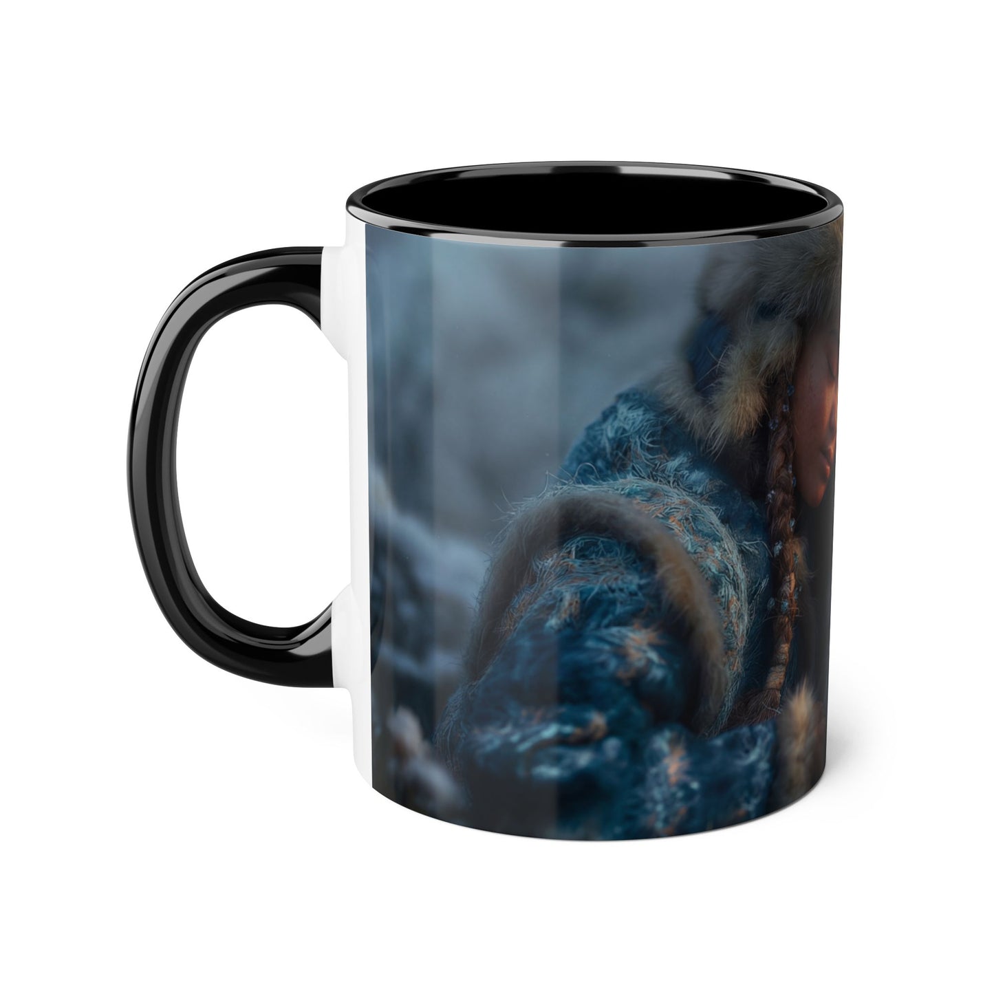 Whispering Guardian Accent Mugs, 11oz – Snowy Dragon & Sleepy Sentinel