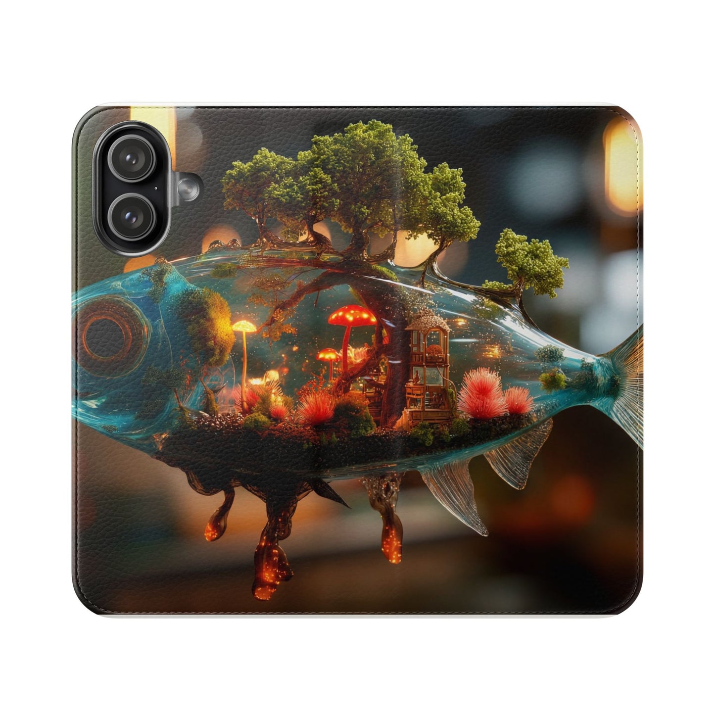Forest Fish Flip Case – Liquid Glowwood Dreamscape