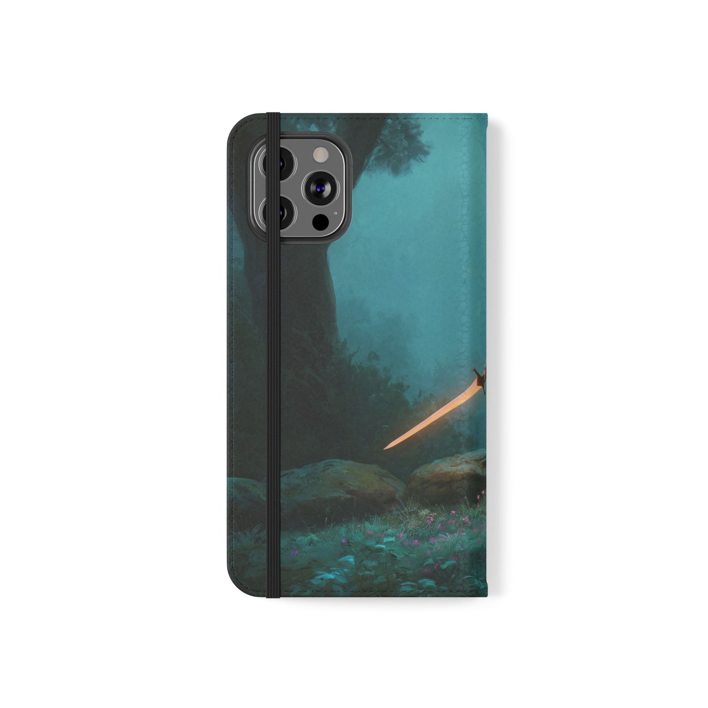 Forest Guardian Flip Cases – Elven Sentinel with Glowing Blade