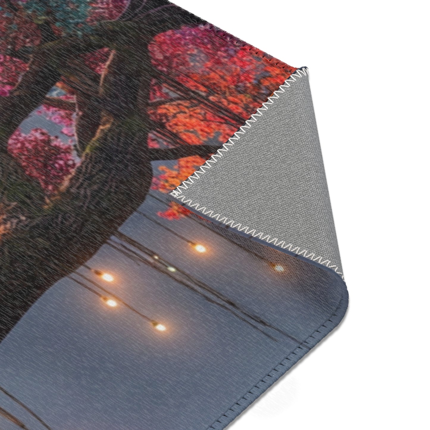 Chromatic Dream Tree Area Rugs – Moonlit Rainbow Canopy