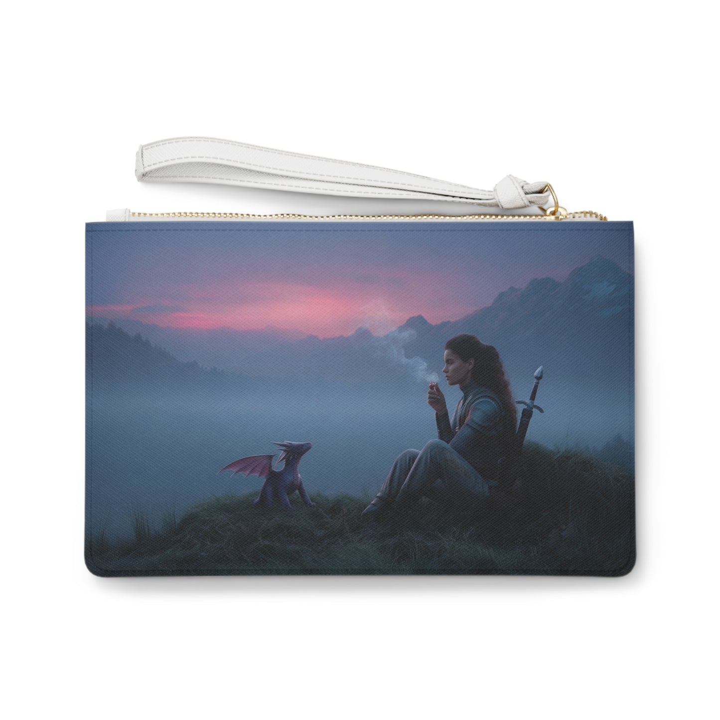 Dragon Sentinel Clutch Bag – Twilight Mountain Companion