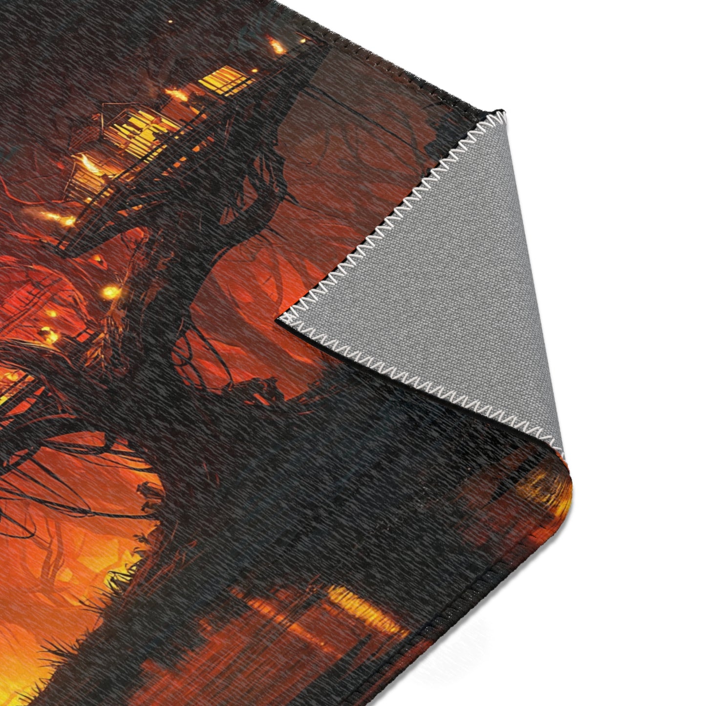 Nightfall Treehouse Village Rug – Emberlit Canopy Dreamscape