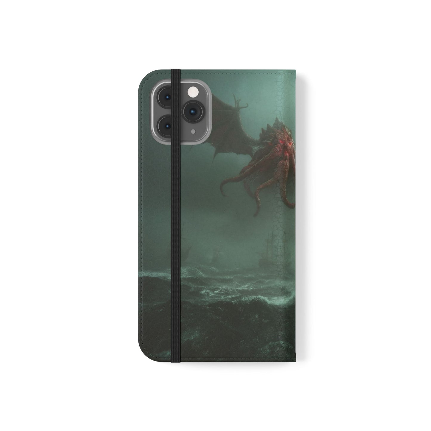 Leviathan Dragon Flip Cases – Crimson Sentinel at Sea