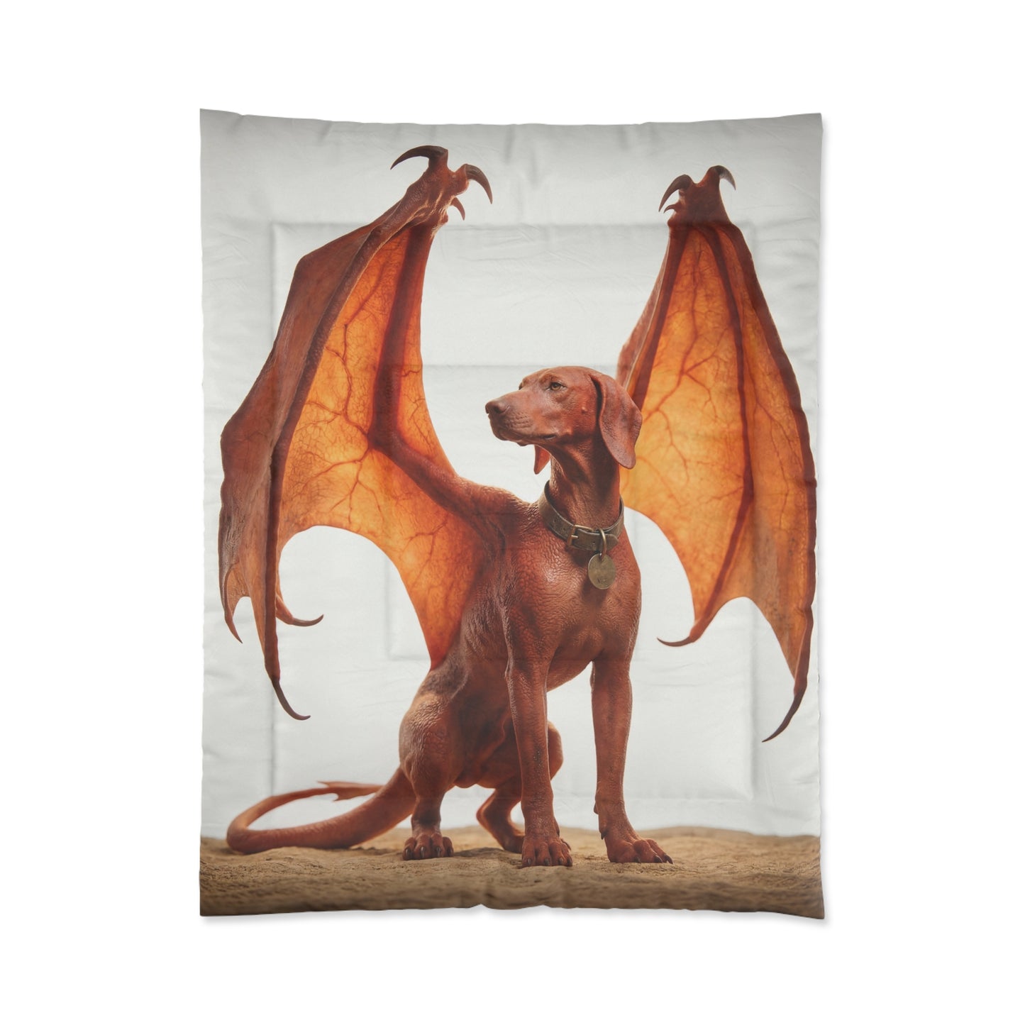 Winged Hound Comforter – Amber Glow Guardian