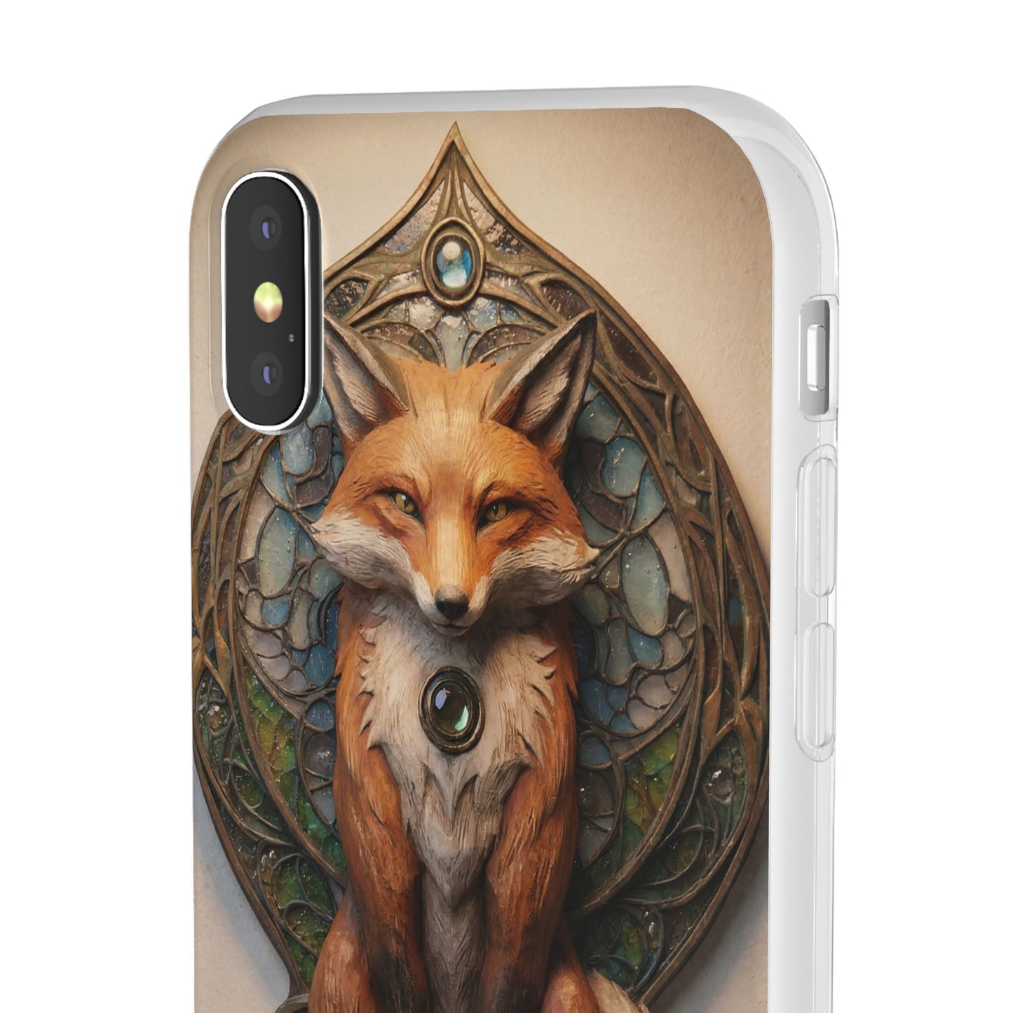 Fox Sentinel Flexi Cases – Amber Glow Through Stained Glass