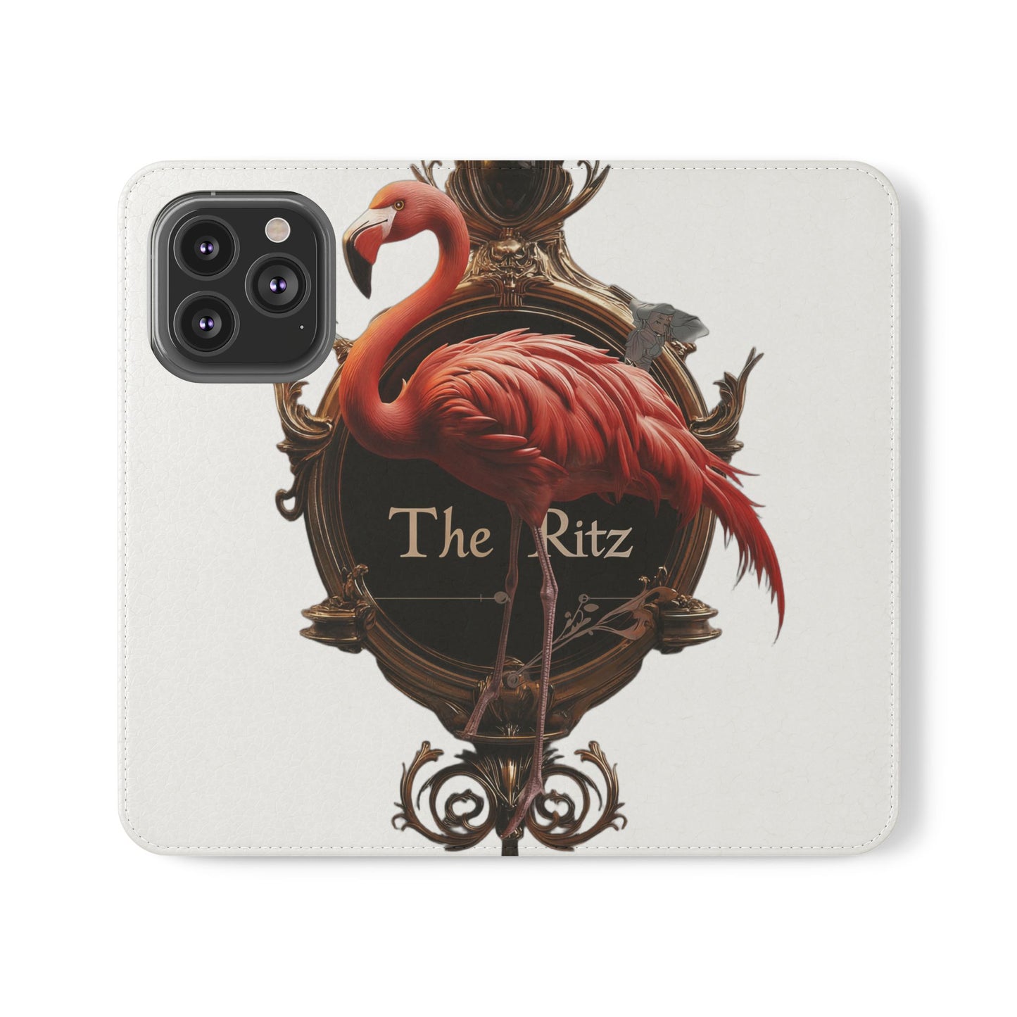 The Ritz Flamingo Flip Cases – Gilded Ornate Frame Art Design