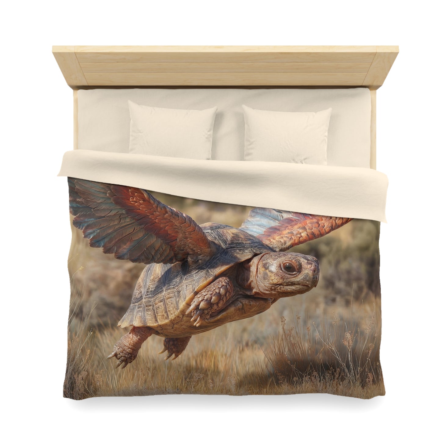Winged Tortoise Microfiber Duvet Cover – Desert Sky Guardian