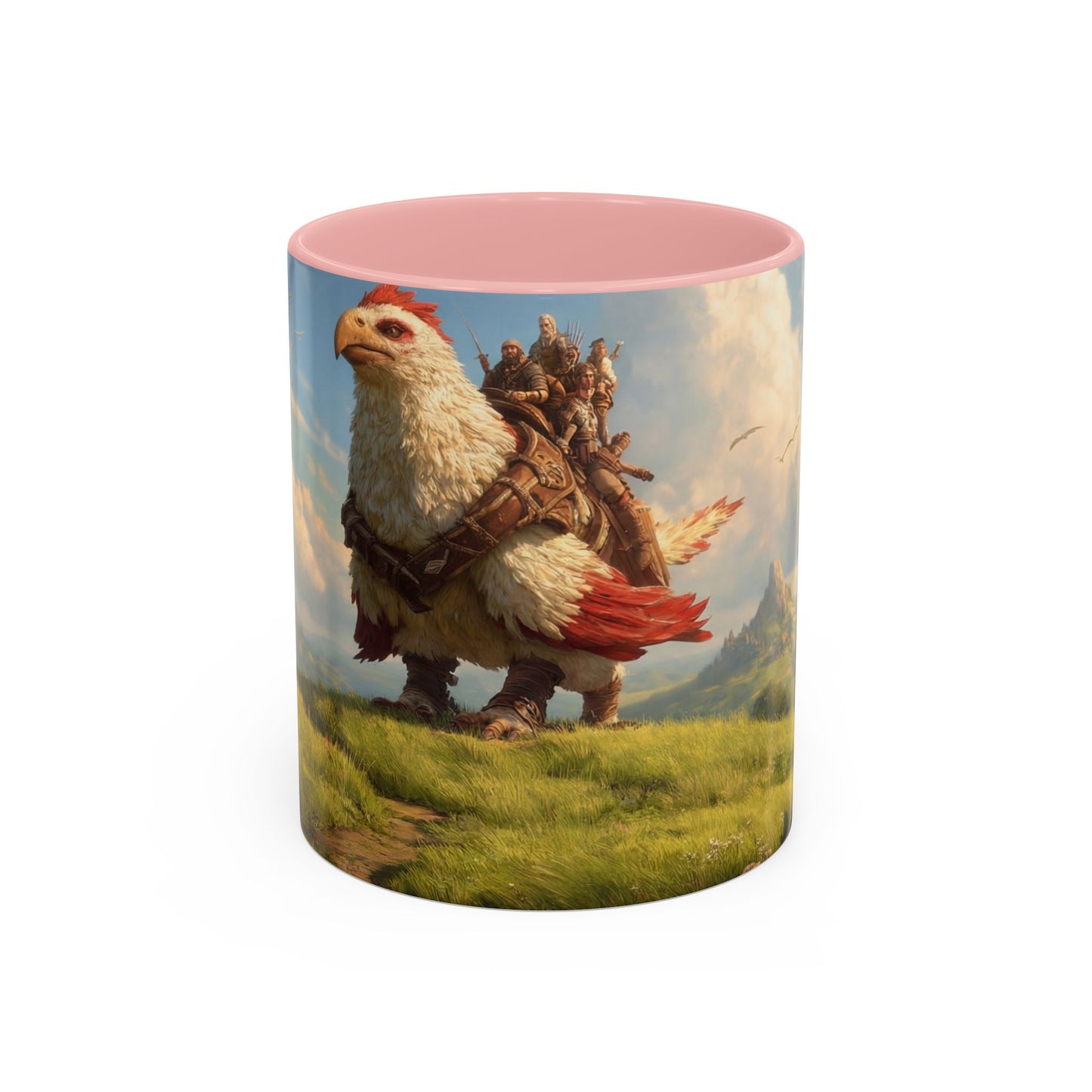 Great Aerie Pathfinder Mug – Dawn’s Flight Over Verdant Hills