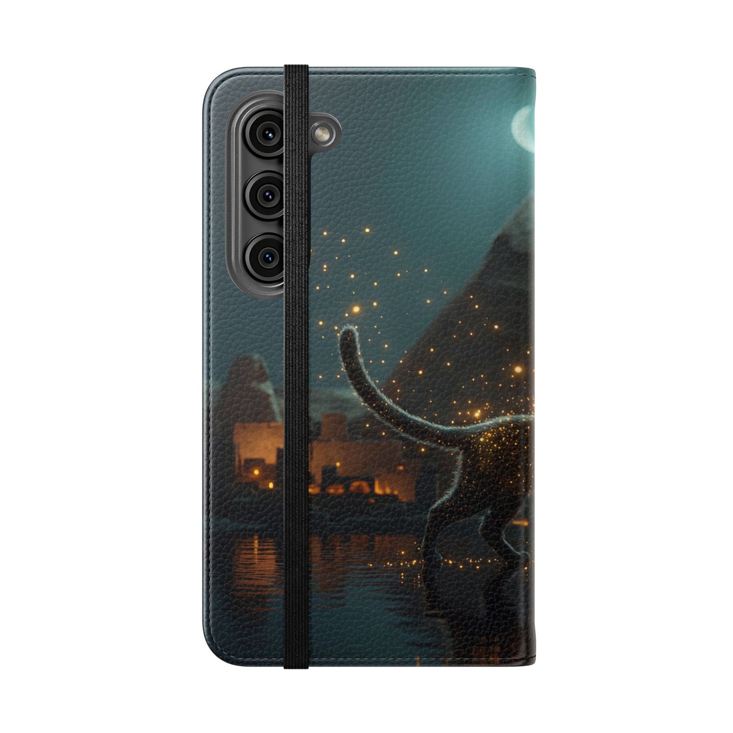 Celestial Vortex Flip Cases – Indigo Cloud Dreamscape