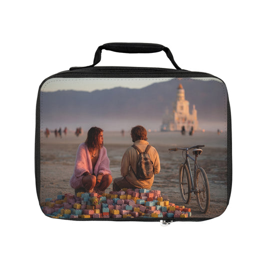 Desert Playtime Lunch Bag – Pink Fuzzy Cozy & Lego Castle Dreamscape