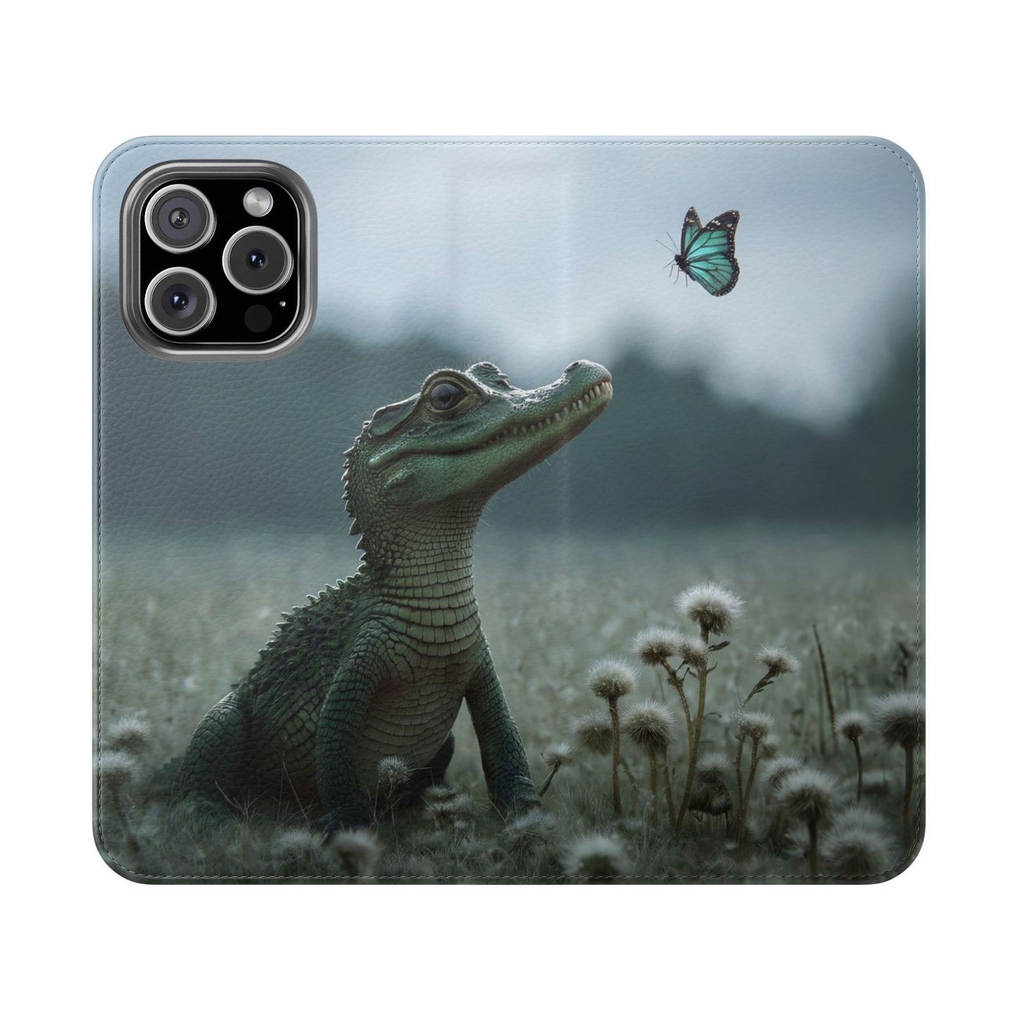Gentle Croc & Butterfly Flip Cases – Tender Meadow Guardian Scene
