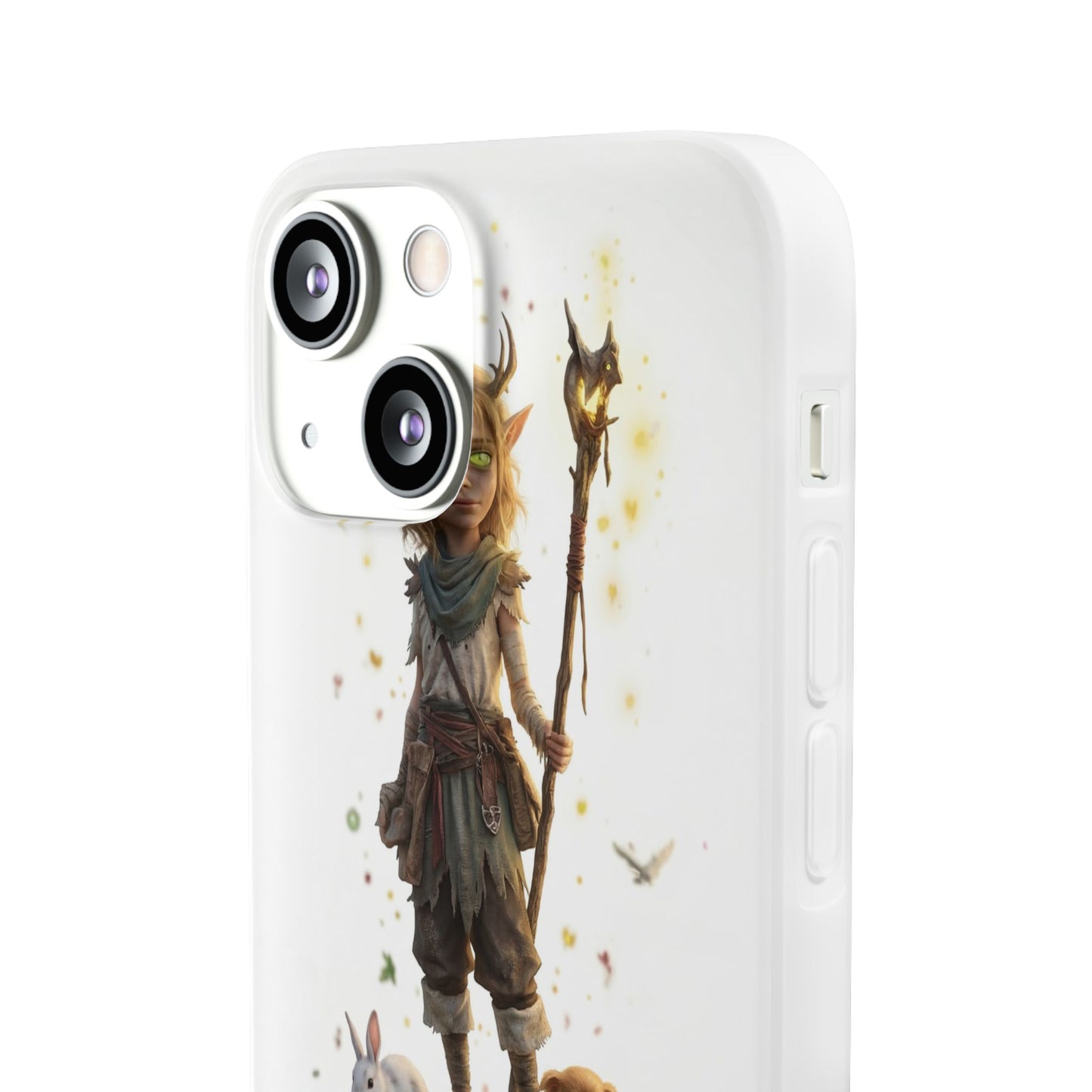 Forest Sentinel Flexi Cases – Glowing Antlered Child with Pet Companions