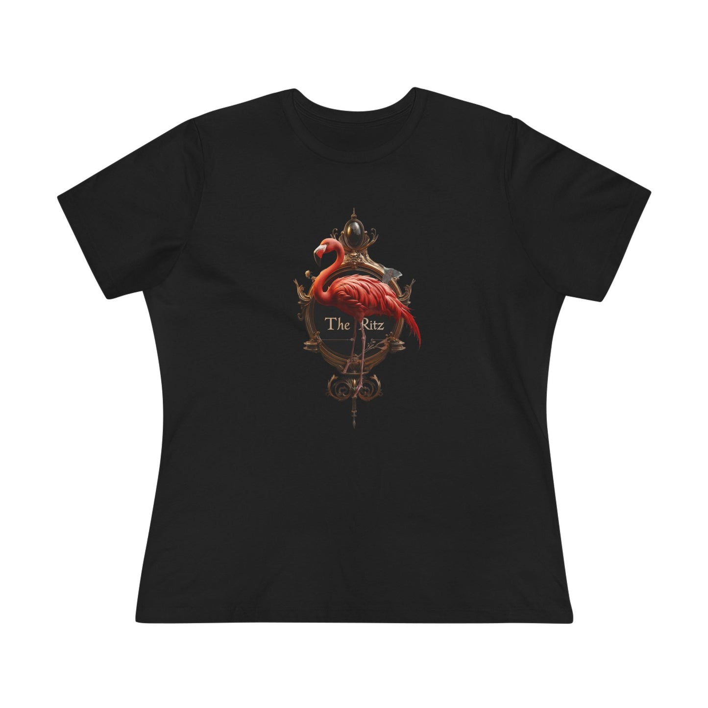 Ritz Flamingo Tee – Opulent Mirror Frame Graphic T-Shirt